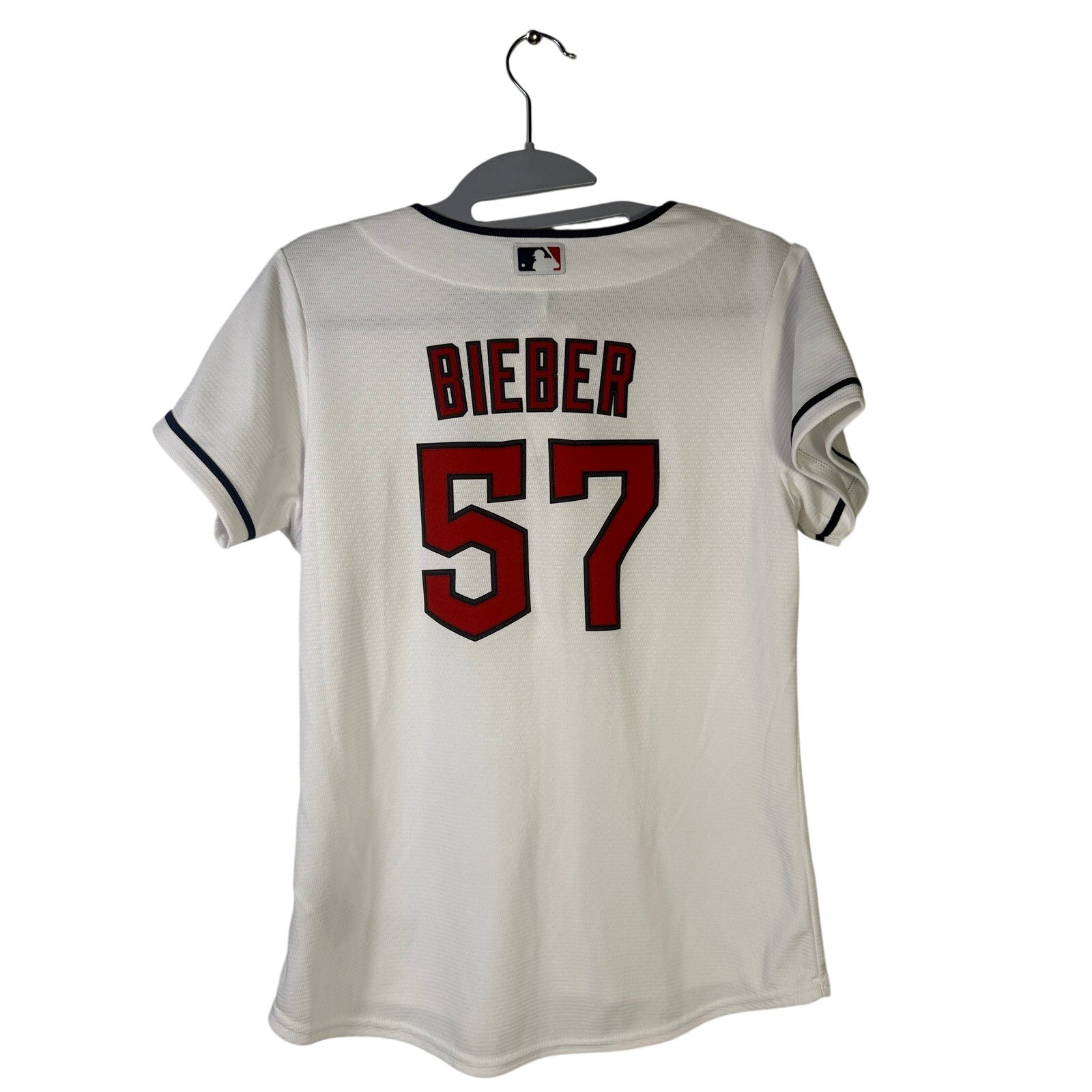 Nike Cleveland Guardians Shane Bieber #57 Women's Jersey NWT L White