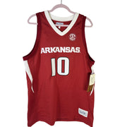 Retro Brand Arkansas Razorbacks #10 Basketball Jersey Red Men's Large NWT