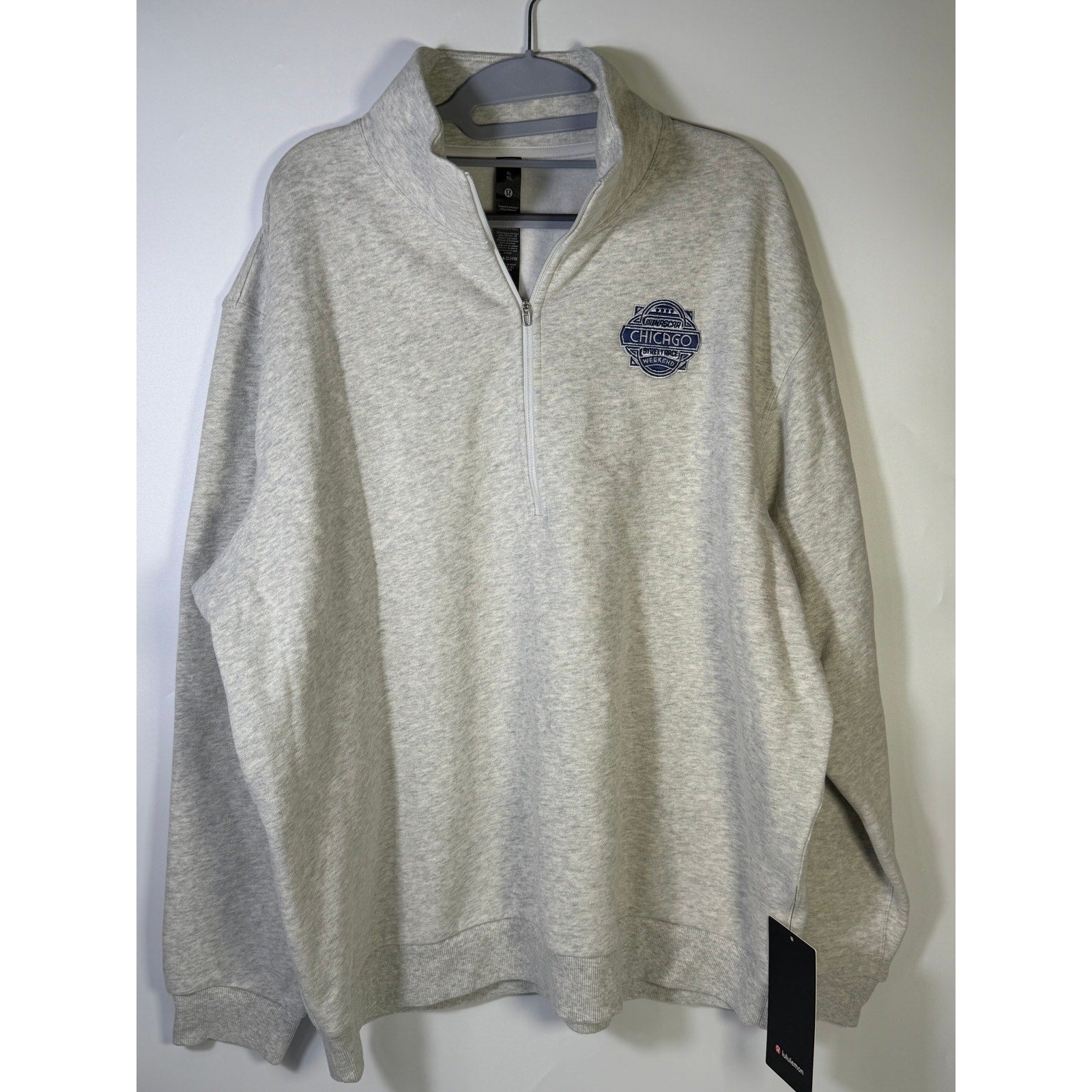 Lululemon Steady State Half Zip Sweatshirt Chicago Weekend Gray XL NWT Oversized