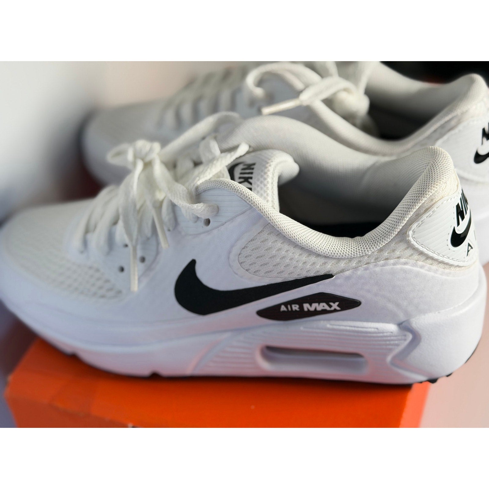 Nike Air Max 90 G Golf Shoes White Black Men’s 4 Women’s 5.5