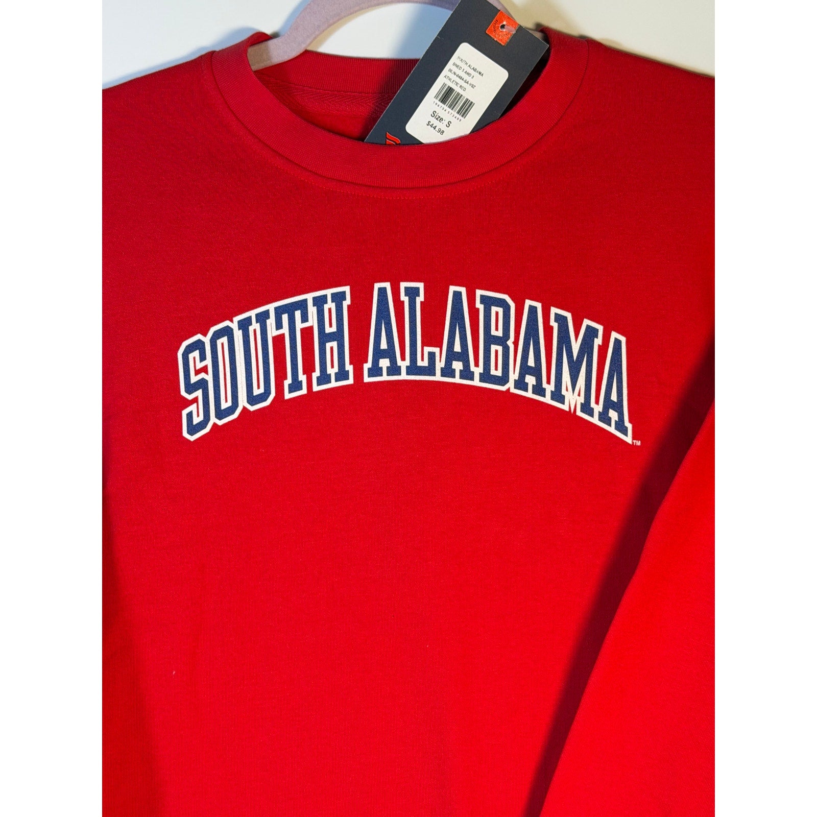 South Alabama Jaguars Crewneck Sweatshirt – Men's Small – Red – New with Tags