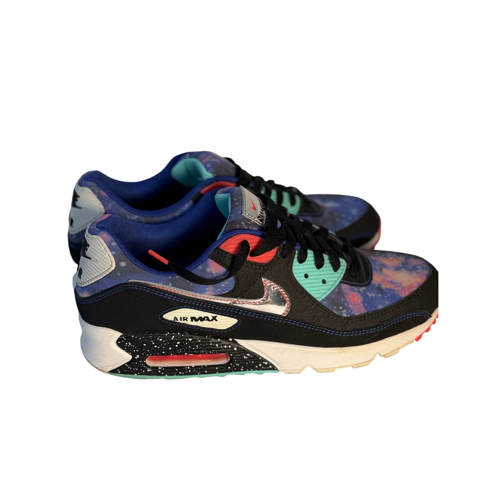 Nike Air Max 90 QS Galaxy Space Theme Sneakers Men's US 11.5
