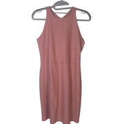 Beyond Yoga women's dusty rose racerback midi tank dress, size M, stylish and comfortable for casual wear.