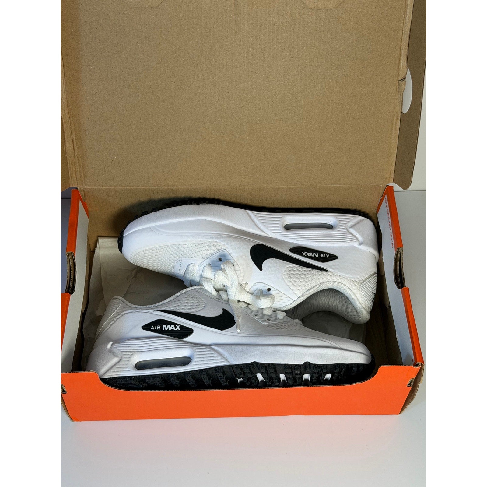 Nike Air Max 90 G Golf Shoes White Black Men’s 4 Women’s 5.5