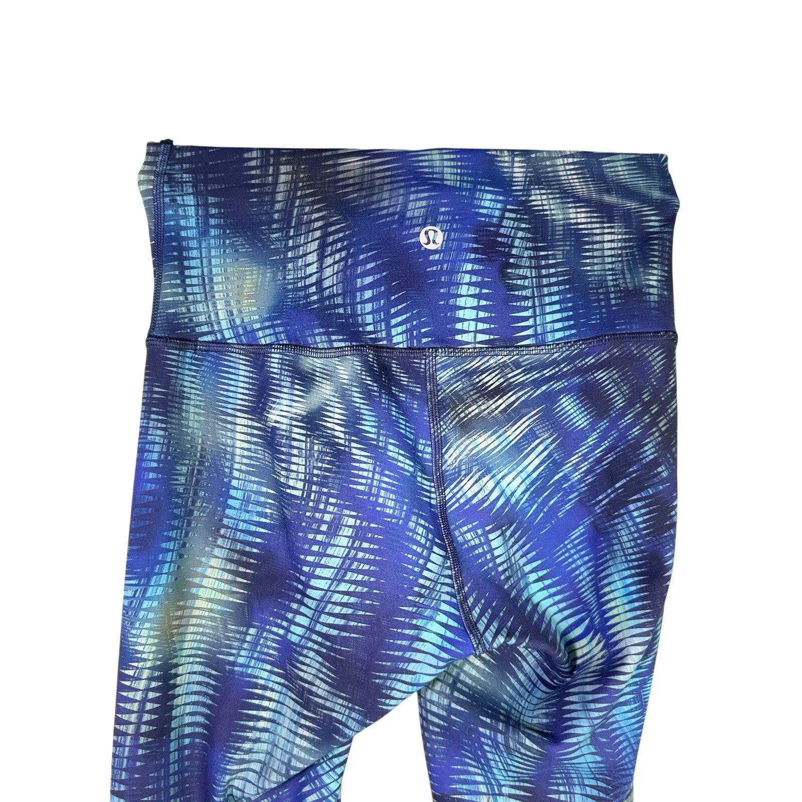 lululemon Women’s High-Rise Full-Length Leggings Size 4 Blue Abstract Print