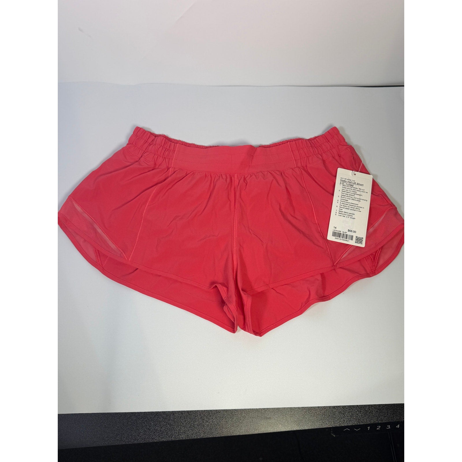 Lululemon Hotty Hot Low Rise Lined Shorts 2.5" Glaze Pink Women's Size 14 NWT
