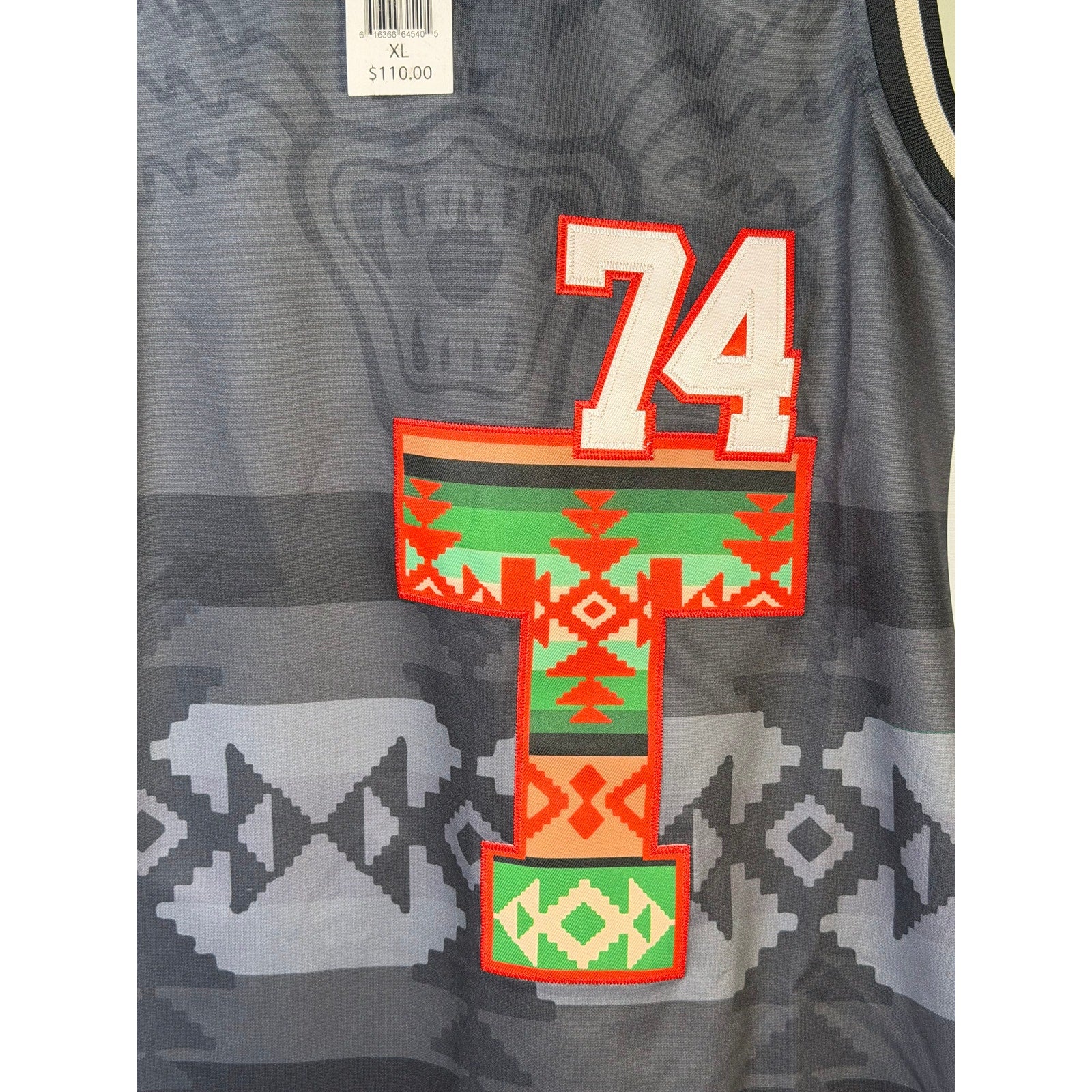 Headgear Classics Taos Pueblo #74 Tribal Basketball Jersey Men's XL NWT