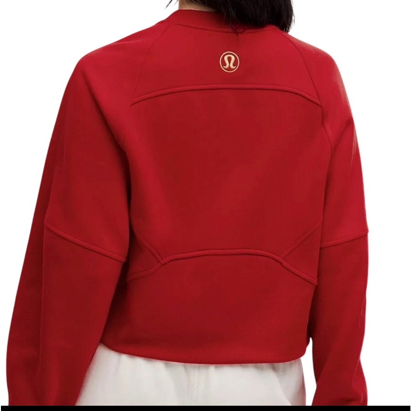 Lululemon Scuba Oversized Pullover New Year Crewneck Sweatshirt Dark Red M/L NWT