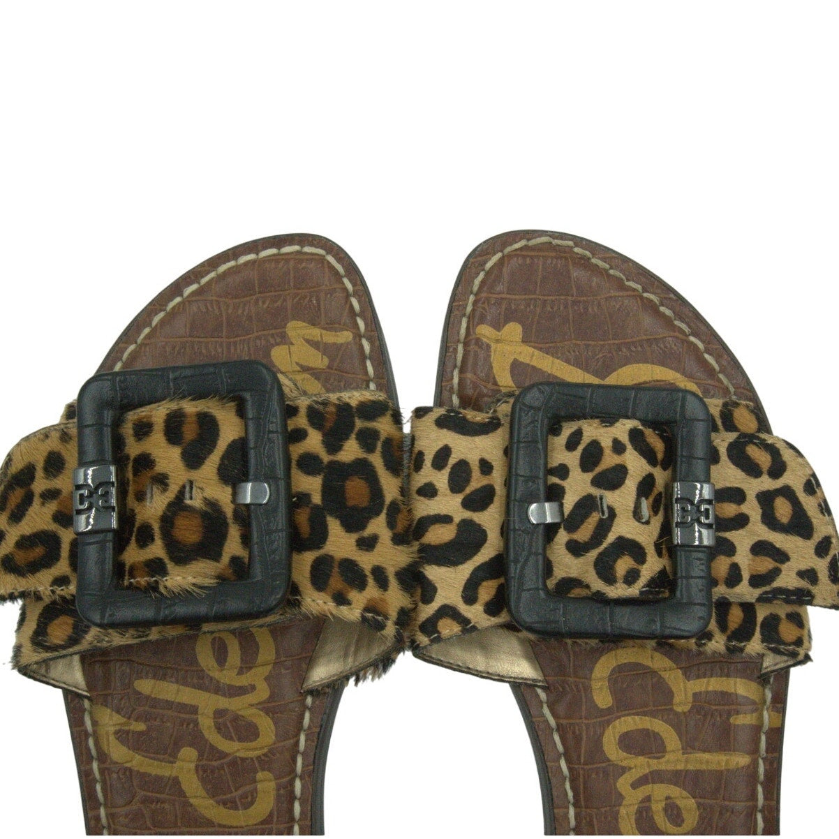 Sam Edelman Gaige Flat Sandals Cheetah Print Haircalf | Women’s 8.5