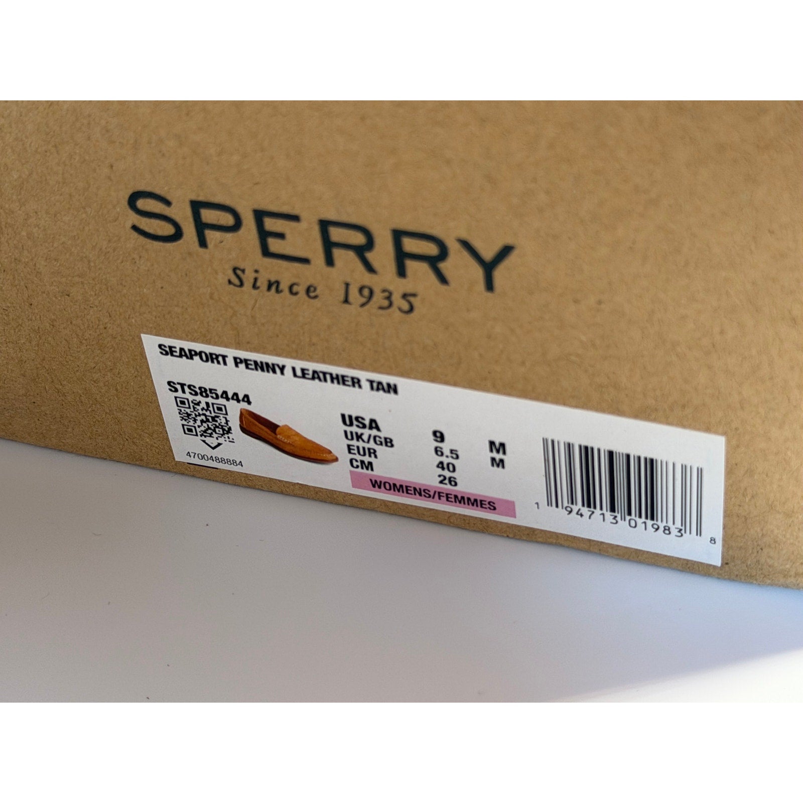 Sperry Seaport Penny Leather Loafers – Women's US 9M Tan STS85444 – New in Box