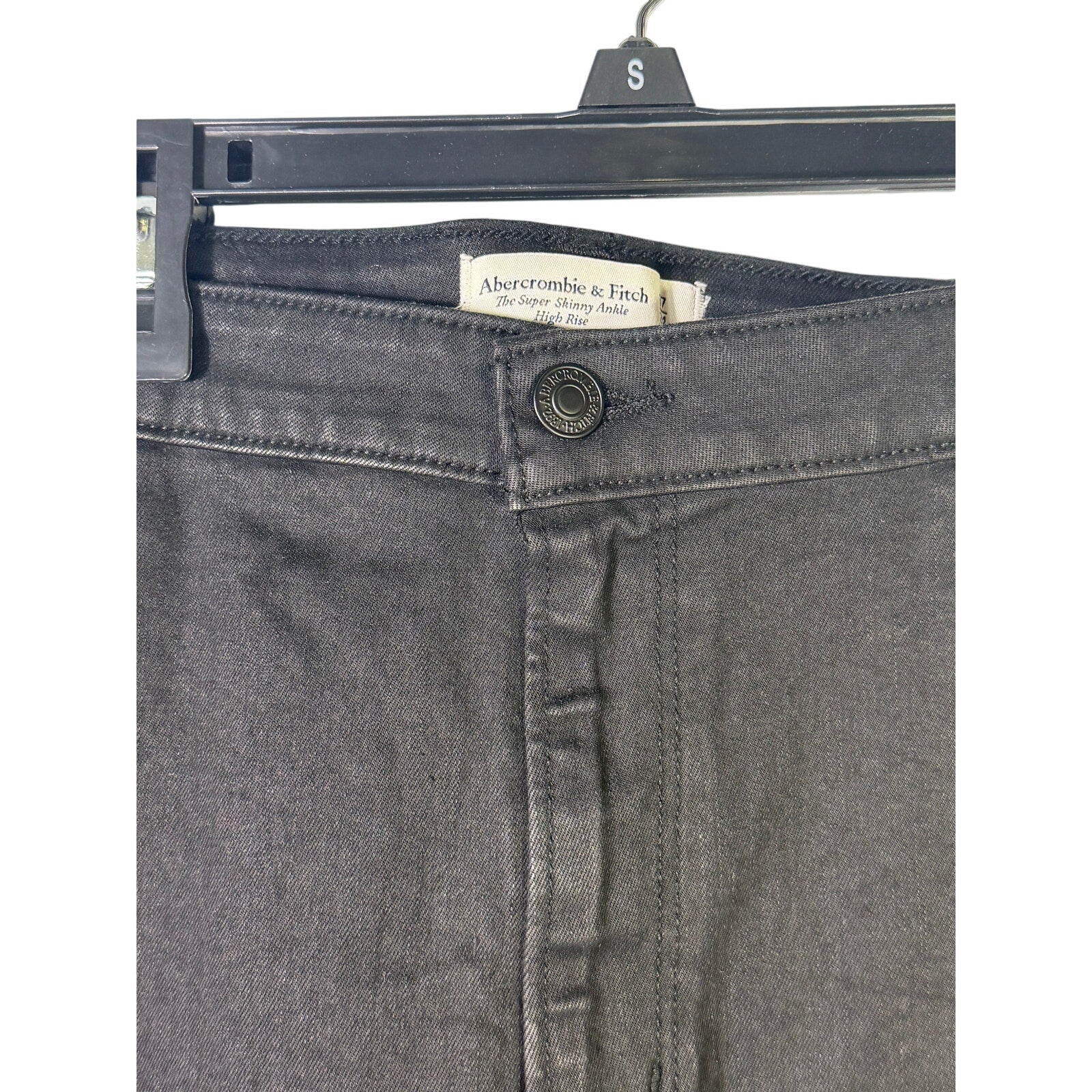 Abercrombie & Fitch Women’s Curve Love Super Skinny Ankle Jeans Black Size 37 NWT
