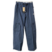 Nike ACG Smith Summit women's cargo pants in thunder blue, size L, featuring multiple pockets and durable outdoor-ready fabric.
