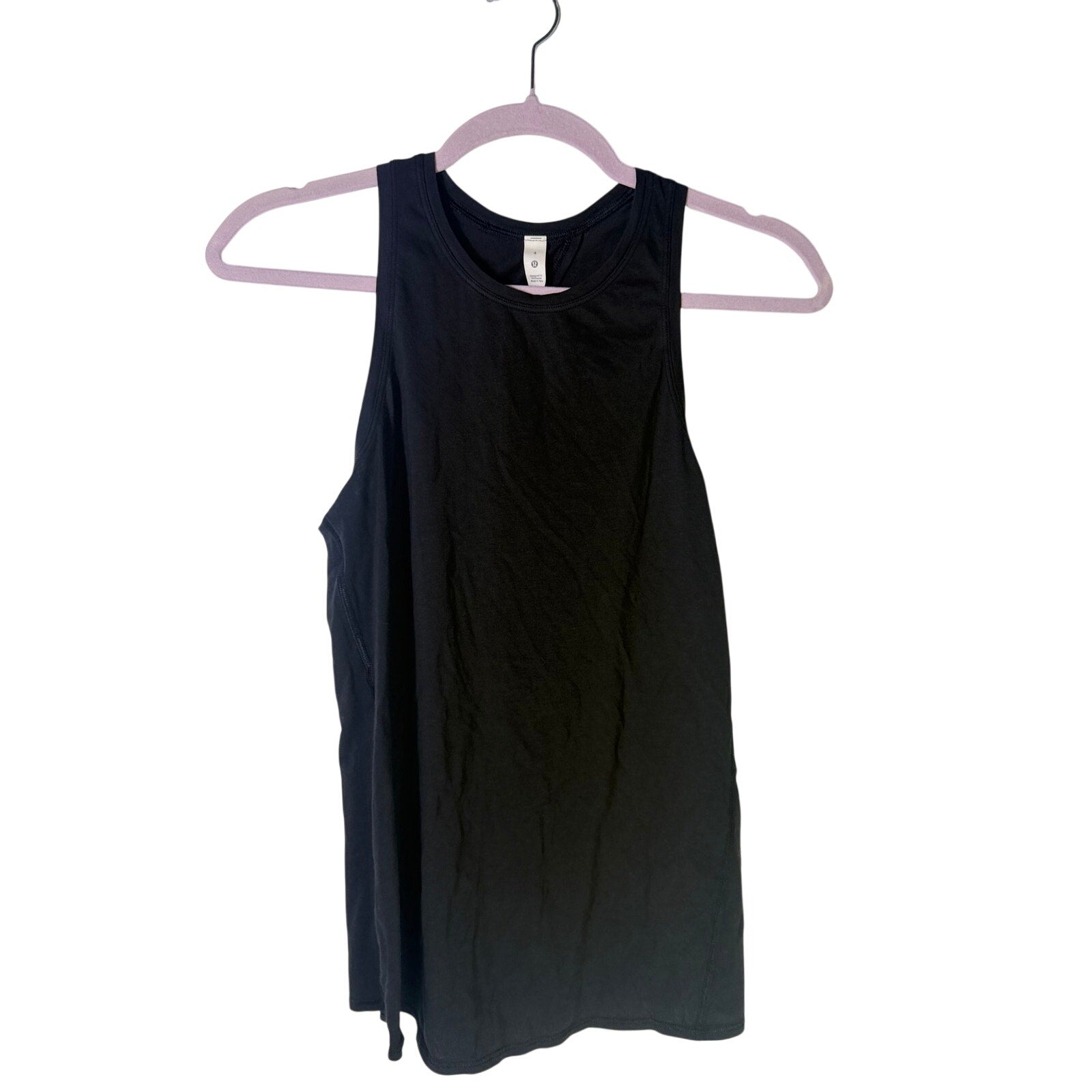 Lululemon Women’s High-Neck Open-Back Athletic Tank Top Black Size 4