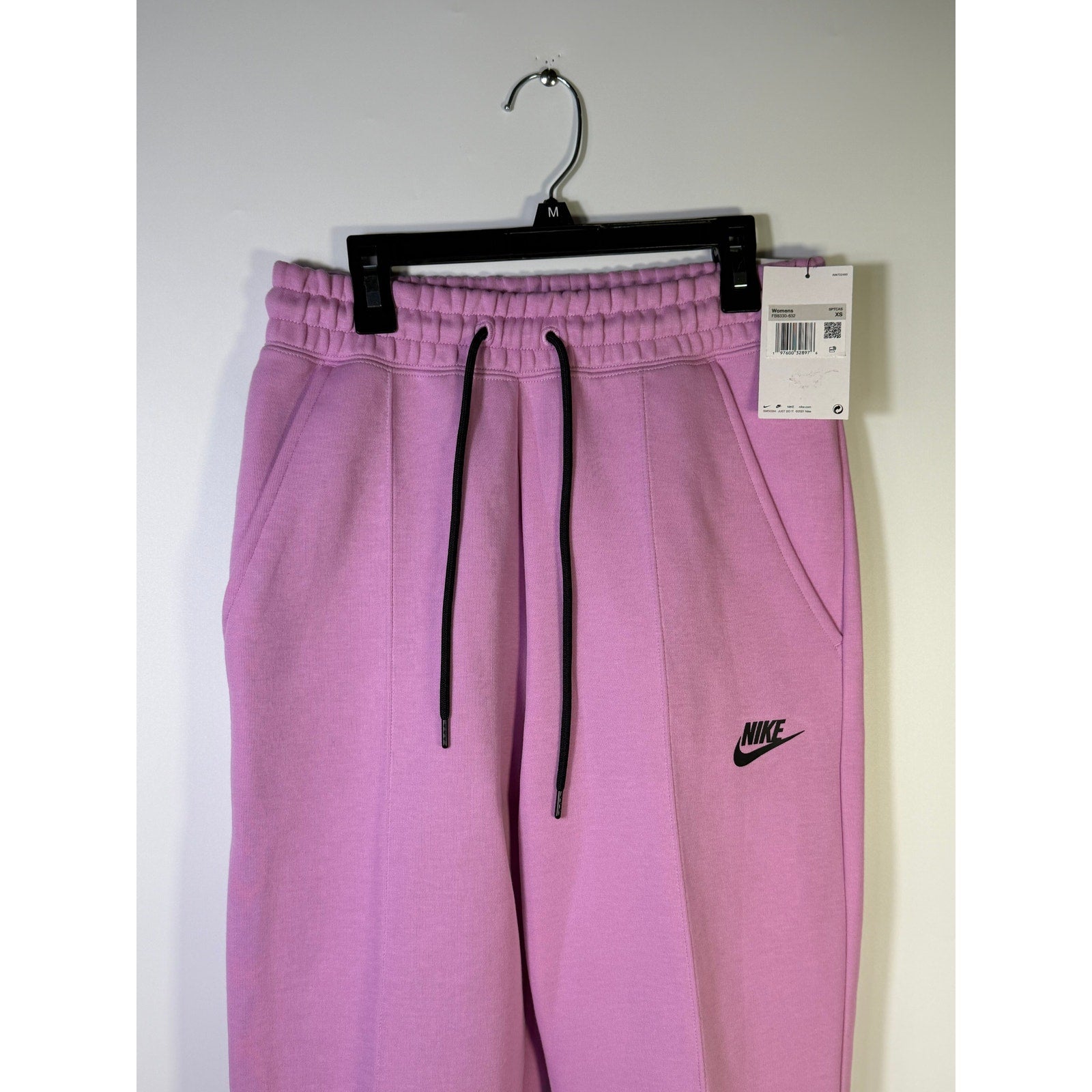 Nike Sportswear Phoenix Fleece Jogger Sweatpants Women's XS Pink Mid Rise NWT