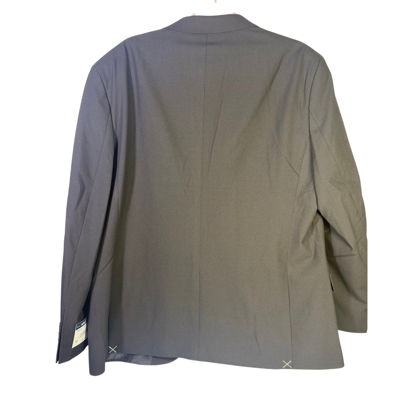 Nautica men's black Ventura modern fit active stretch blazer size 46R displayed on a hanger, tailored and lightweight.