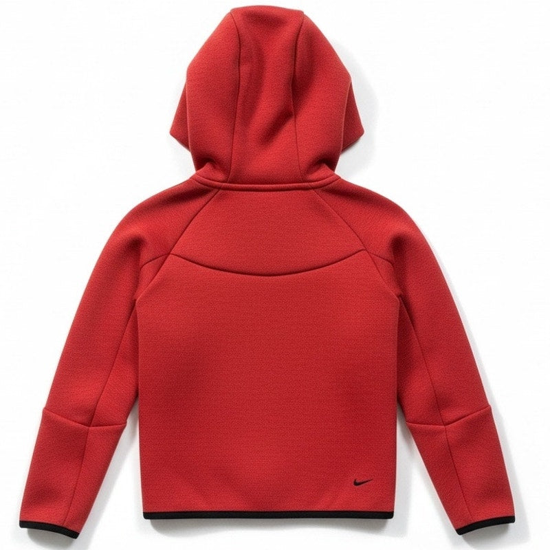Nike Boys Tech Fleece Full-Zip Hoodie – XS – Light University Red