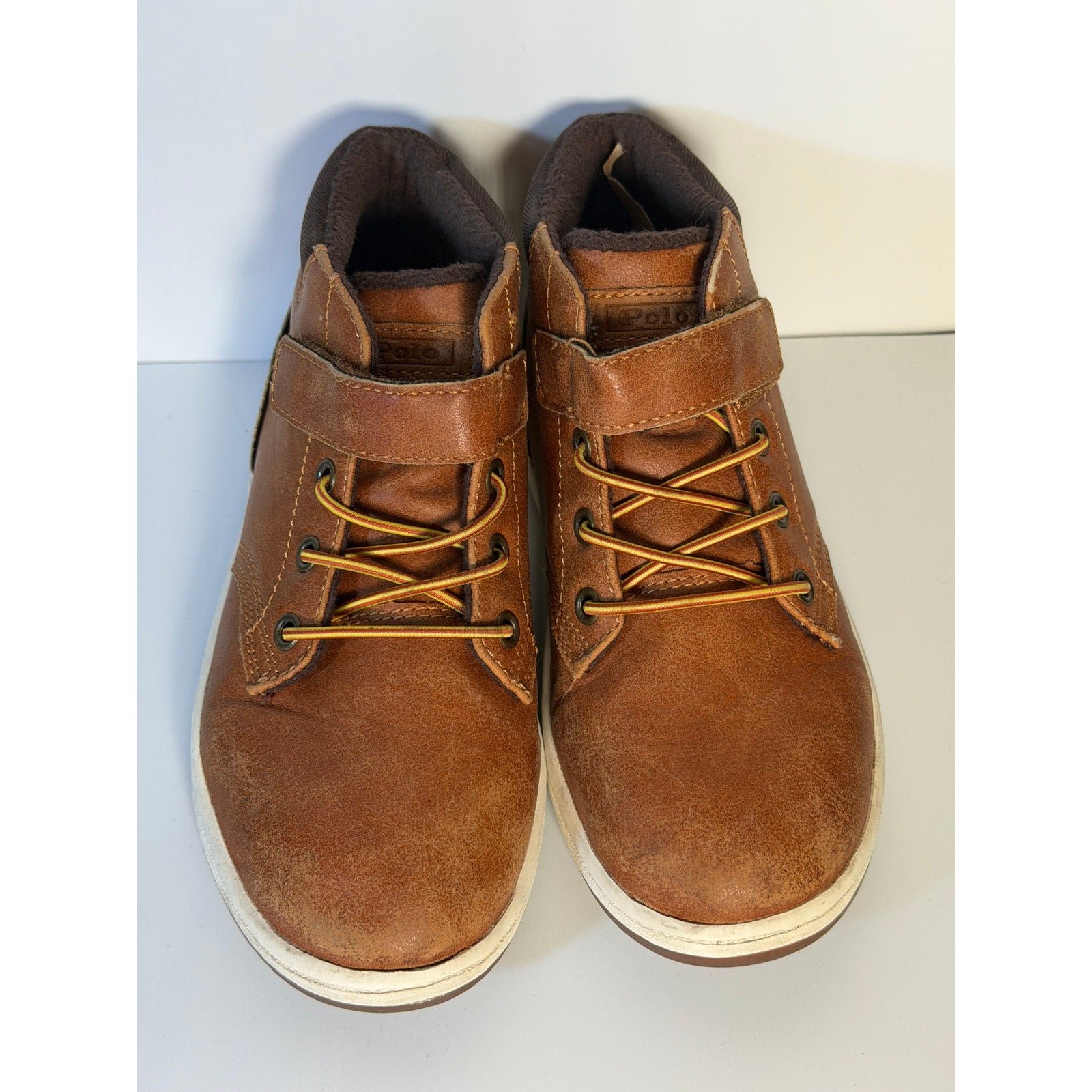 Polo Ralph Lauren Kids Mid-Top Sneakers Brown US 13C Hook & Loop – Pre-Owned