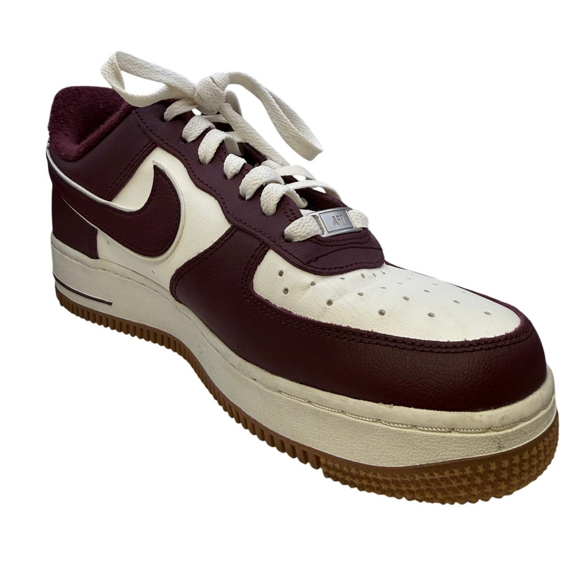 8.5W Nike Air Force 1 '07 LV8 SE Varsity Casual Shoes | Sail/Night Maroon/Gum Med Brown