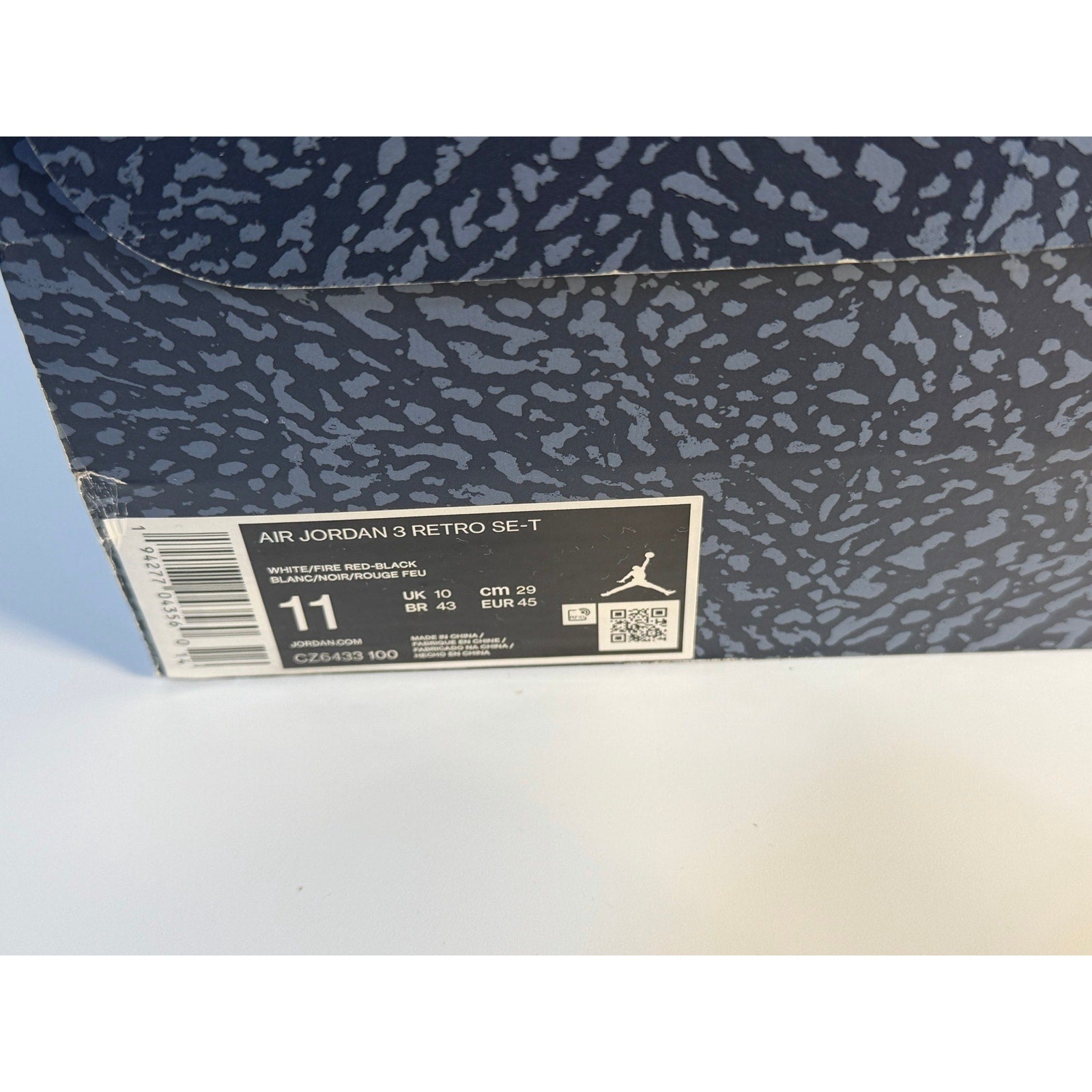 Air Jordan 3 Retro White Cement Reimagined Men's US 11 Sneakers