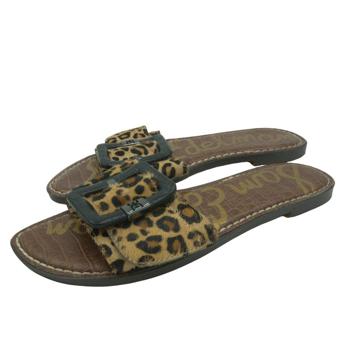 Sam Edelman Gaige Flat Sandals Cheetah Print Haircalf | Women’s 8.5