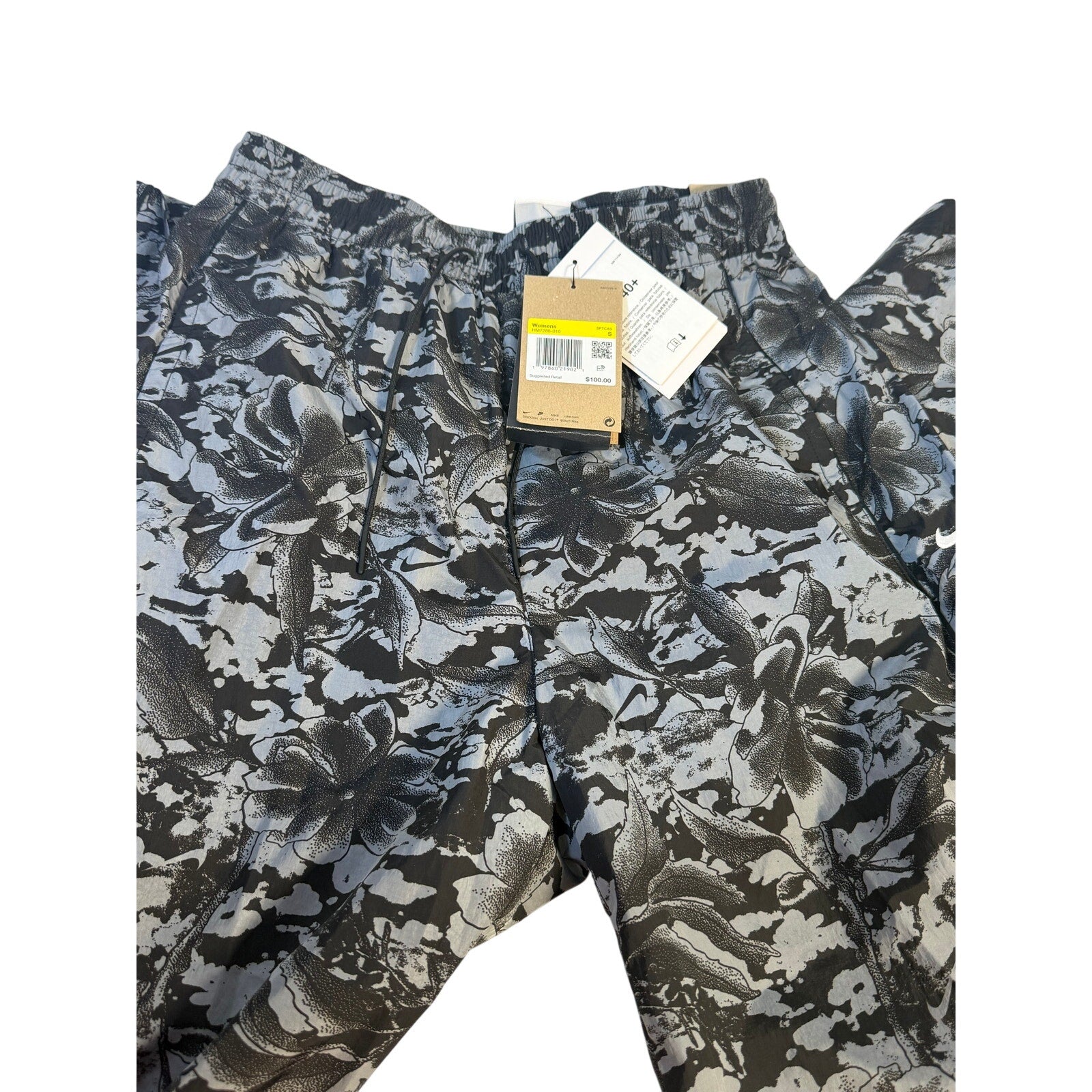 Nike Dri-FIT ADV Women's Running Shorts Black Gray Floral Print Size Small