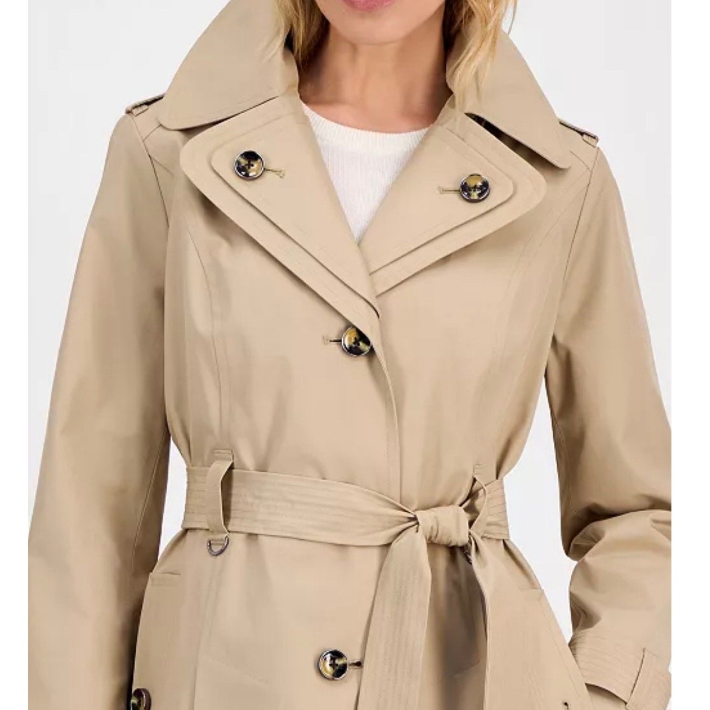 Classic London Fog Women’s Double Lapel Trench Coat – Size Large – NWT