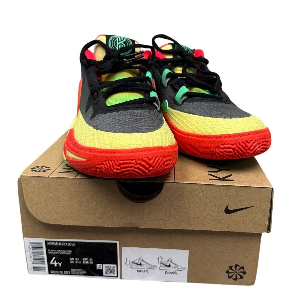 Nike Kyrie 8 GO Basketball Shoes (GS) – Black / Lemon Chiffon – Grade School 4Y – DQ8076-003 – NIB