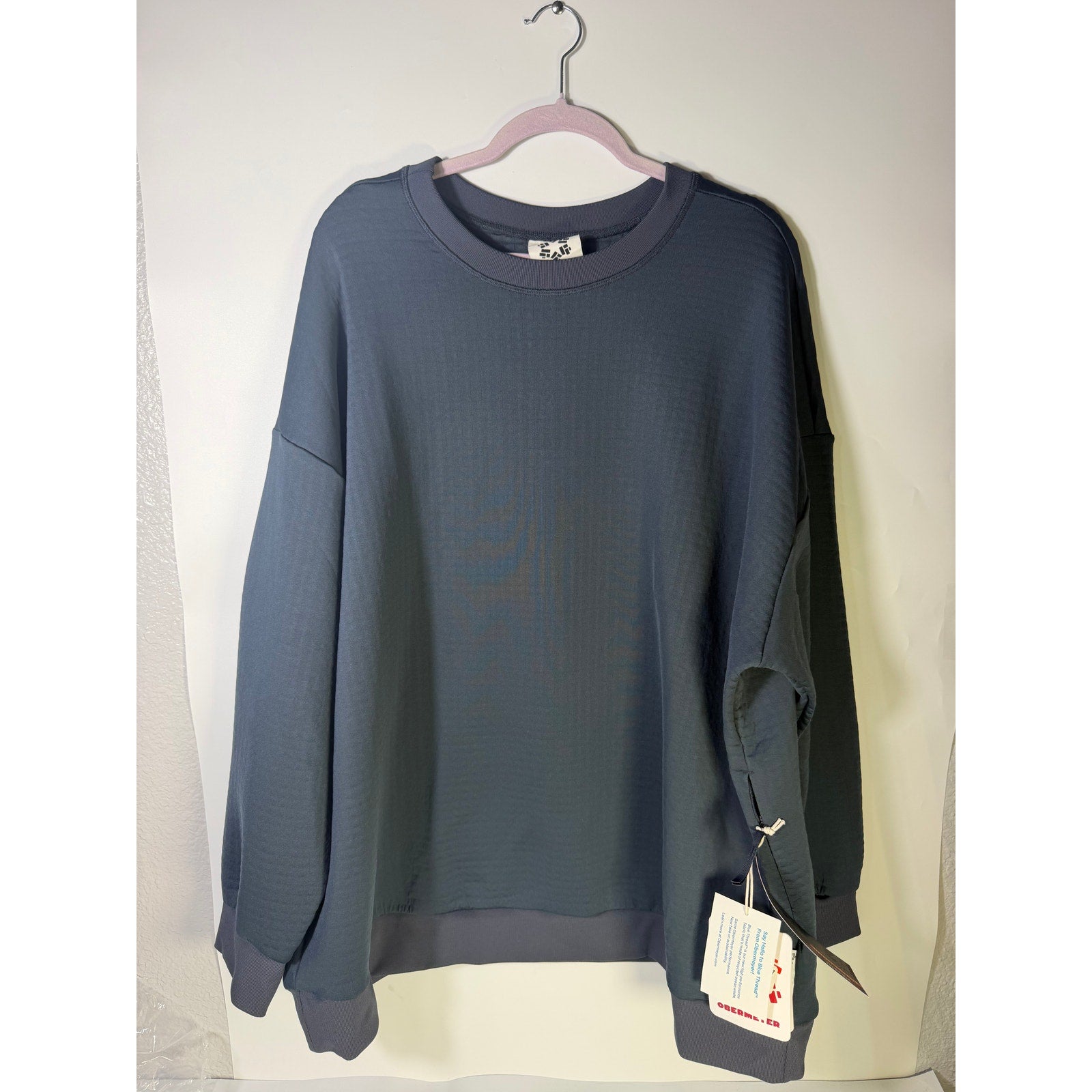 Obermeyer Explorer Tech Crew Pullover Sweatshirt Women's 2XL Blue Nights NWT