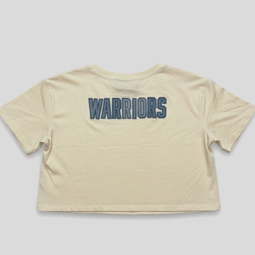 NWT Women’s NBA Golden State Warriors Cropped T-Shirt – Cream – Size Medium