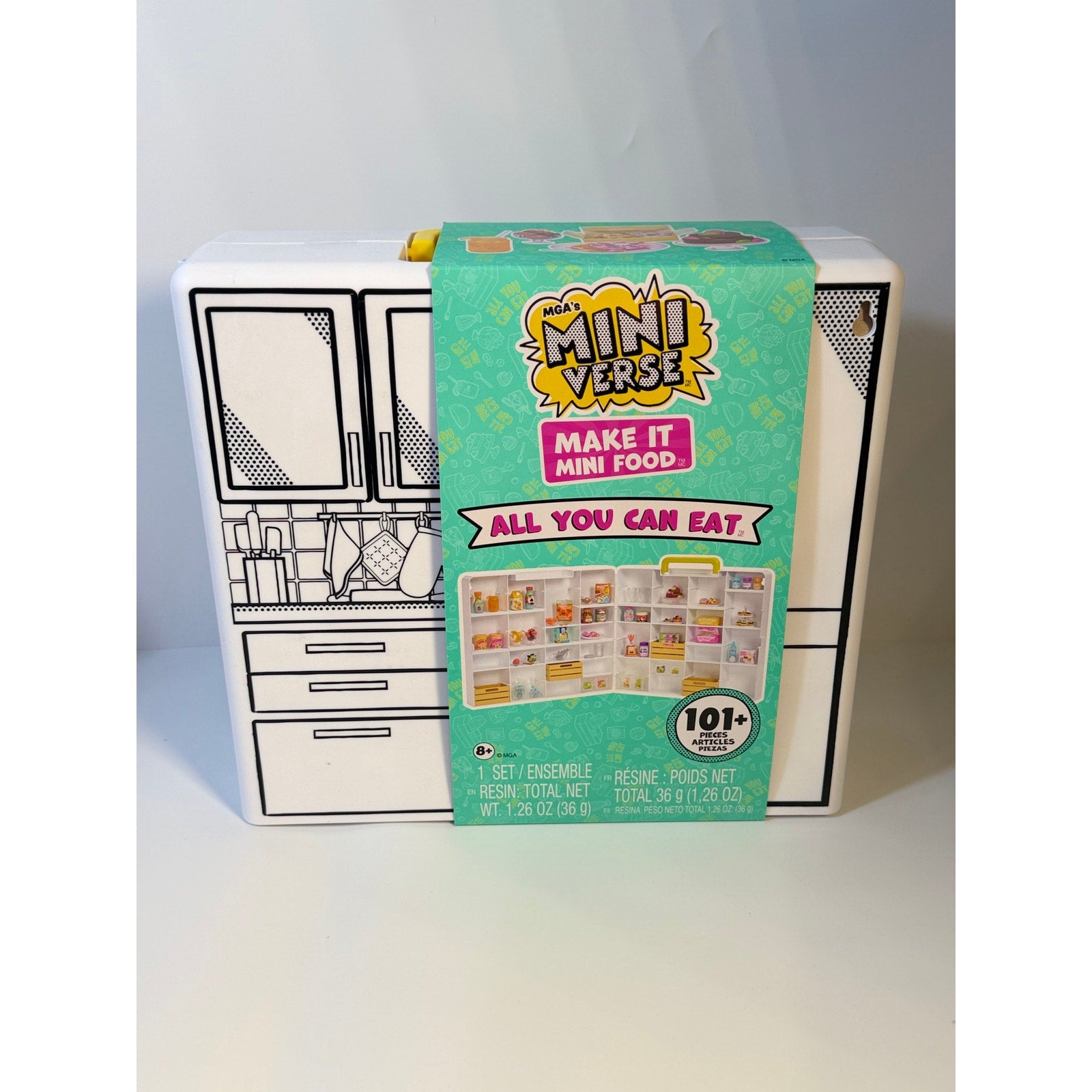 MGA's Miniverse Make It Mini Food All You Can Eat Kitchen Storage Case 101+ Pieces New
