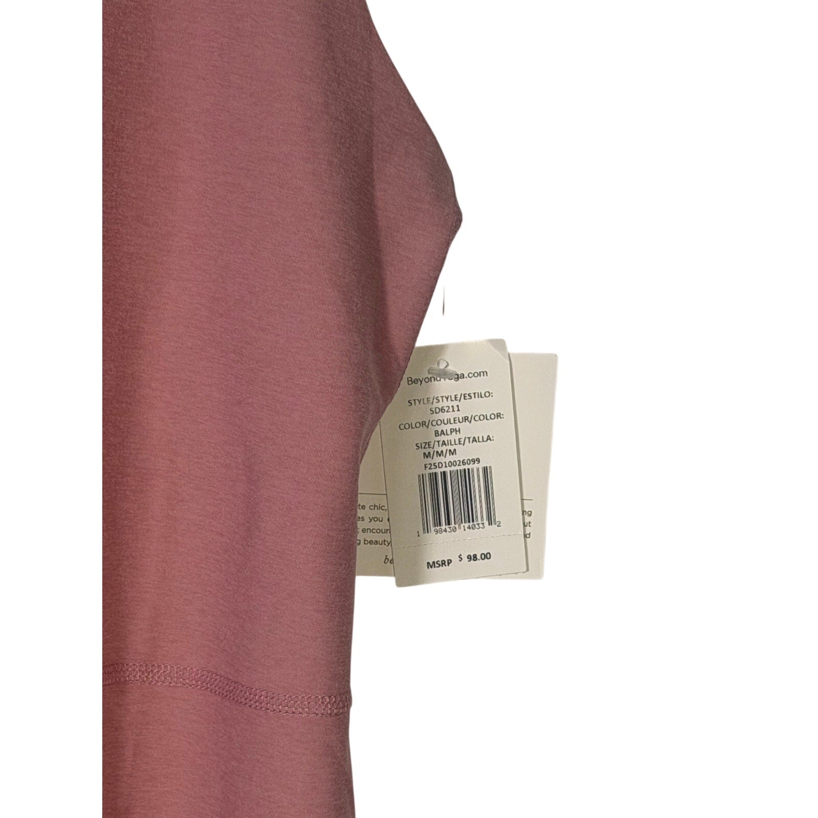 Beyond Yoga women's dusty rose racerback midi tank dress, size M, lightweight and comfortable for casual wear.