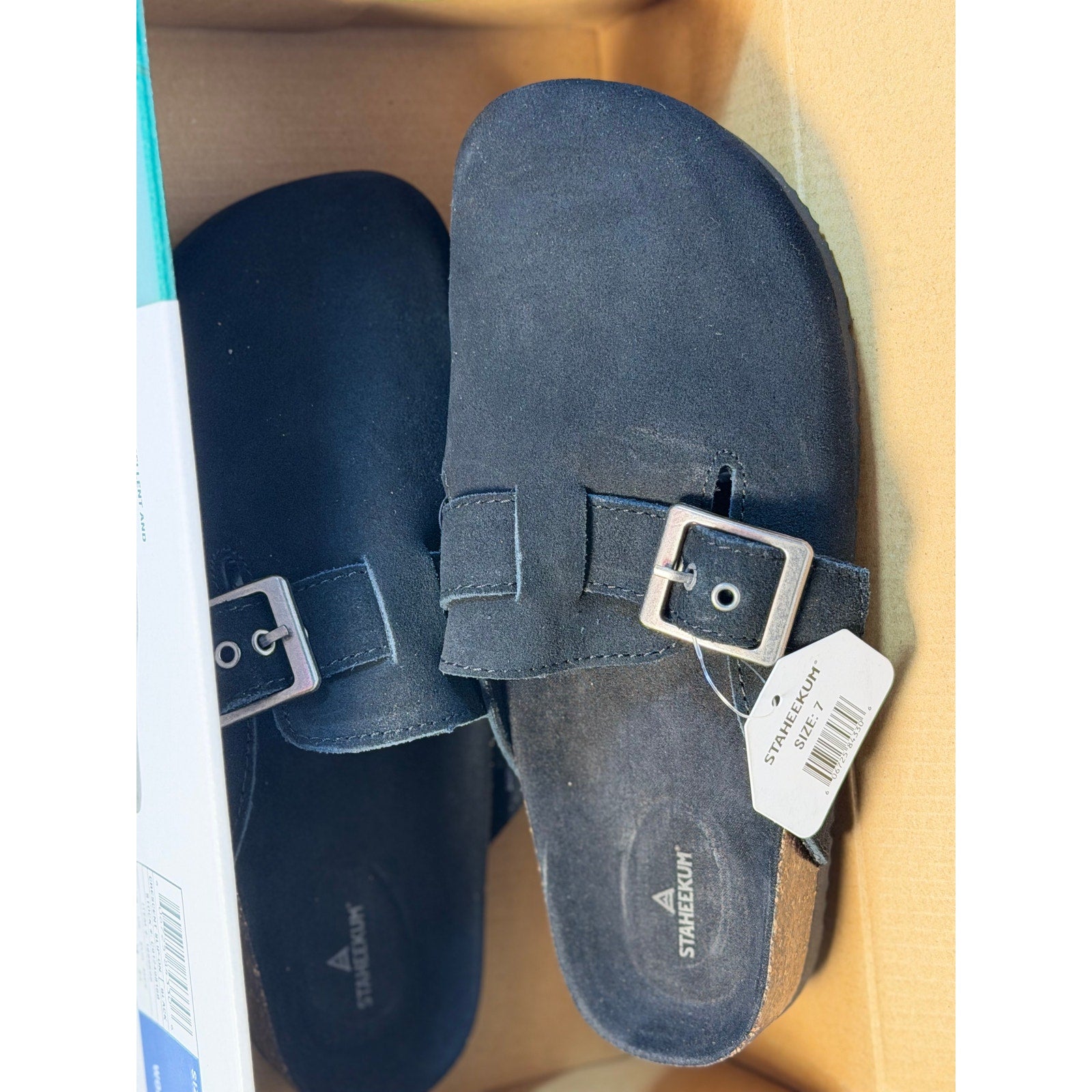 Staheekum Women’s Buckle Slip-On Clogs Black Size 7 New with Tags