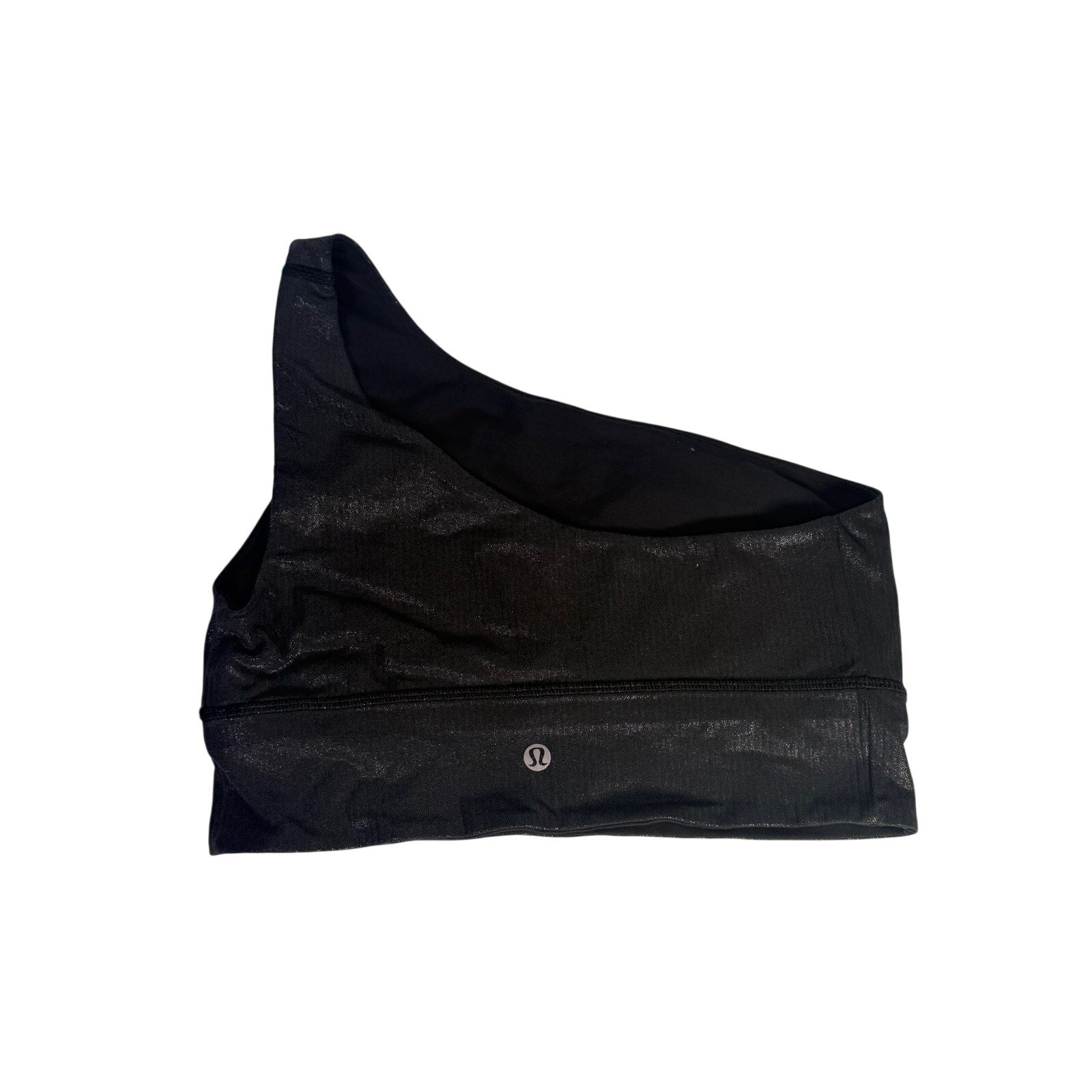 Lululemon Women’s One-Shoulder Foil Sports Bra Black Size 8