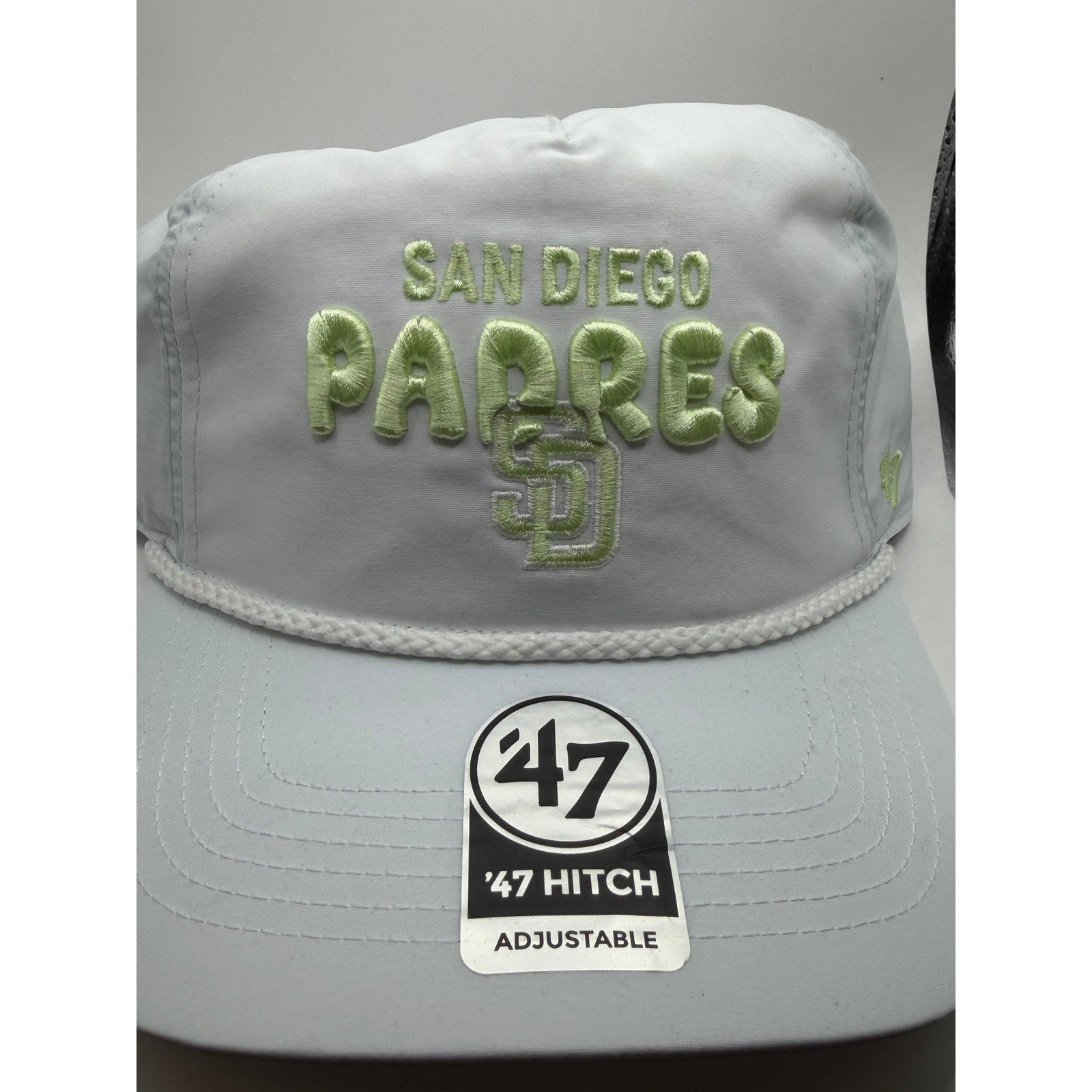 San Diego Padres MLB ’47 Hitch Adjustable Snapback Hat Gray Green NWT