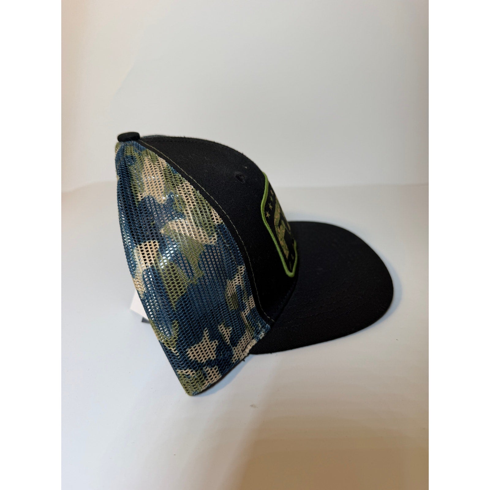 FloGrown Florida Flag Trucker Hat Black Camo Mesh Snapback Adjustable Cap