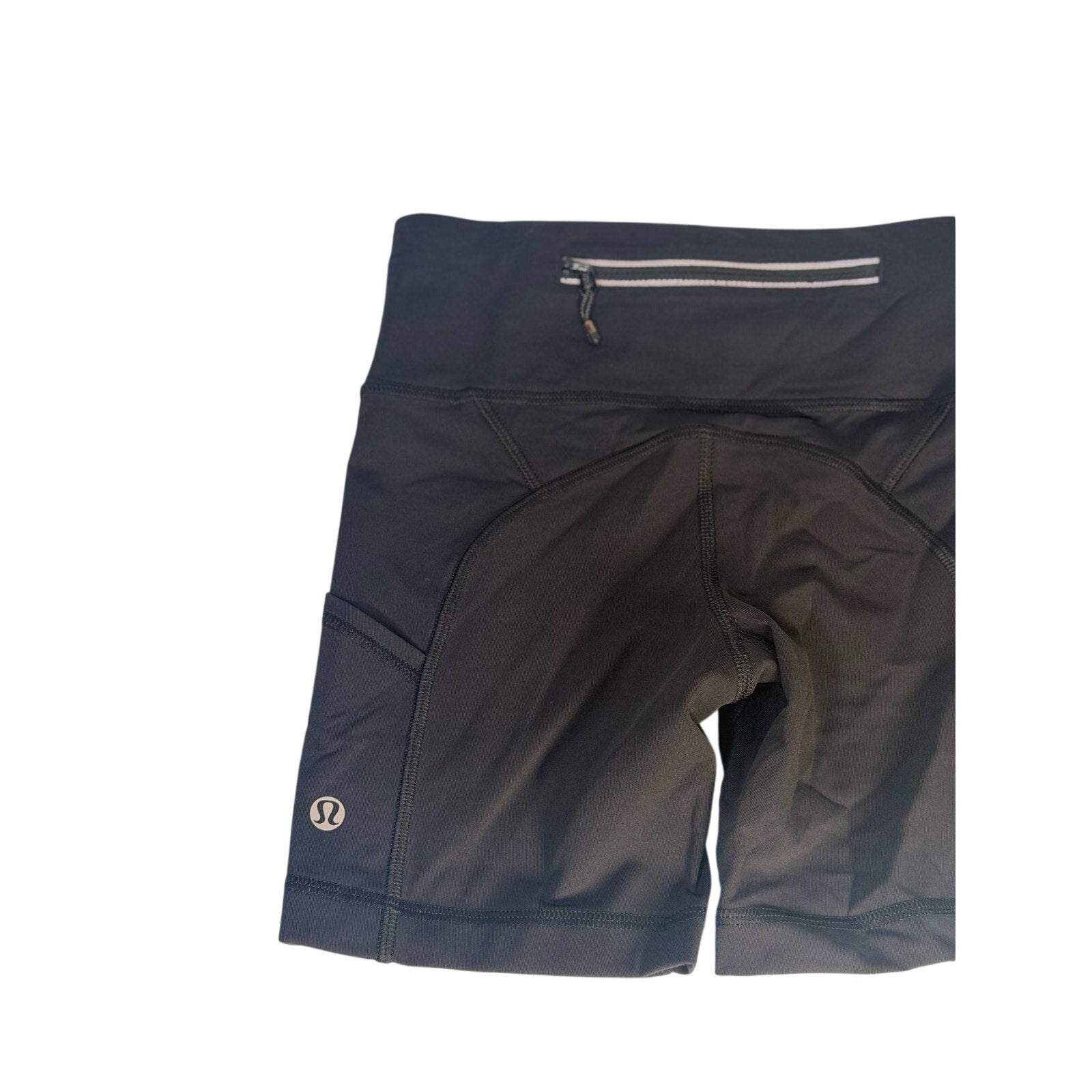 Lululemon Women’s High-Rise Biker Shorts Black Pockets Size 2