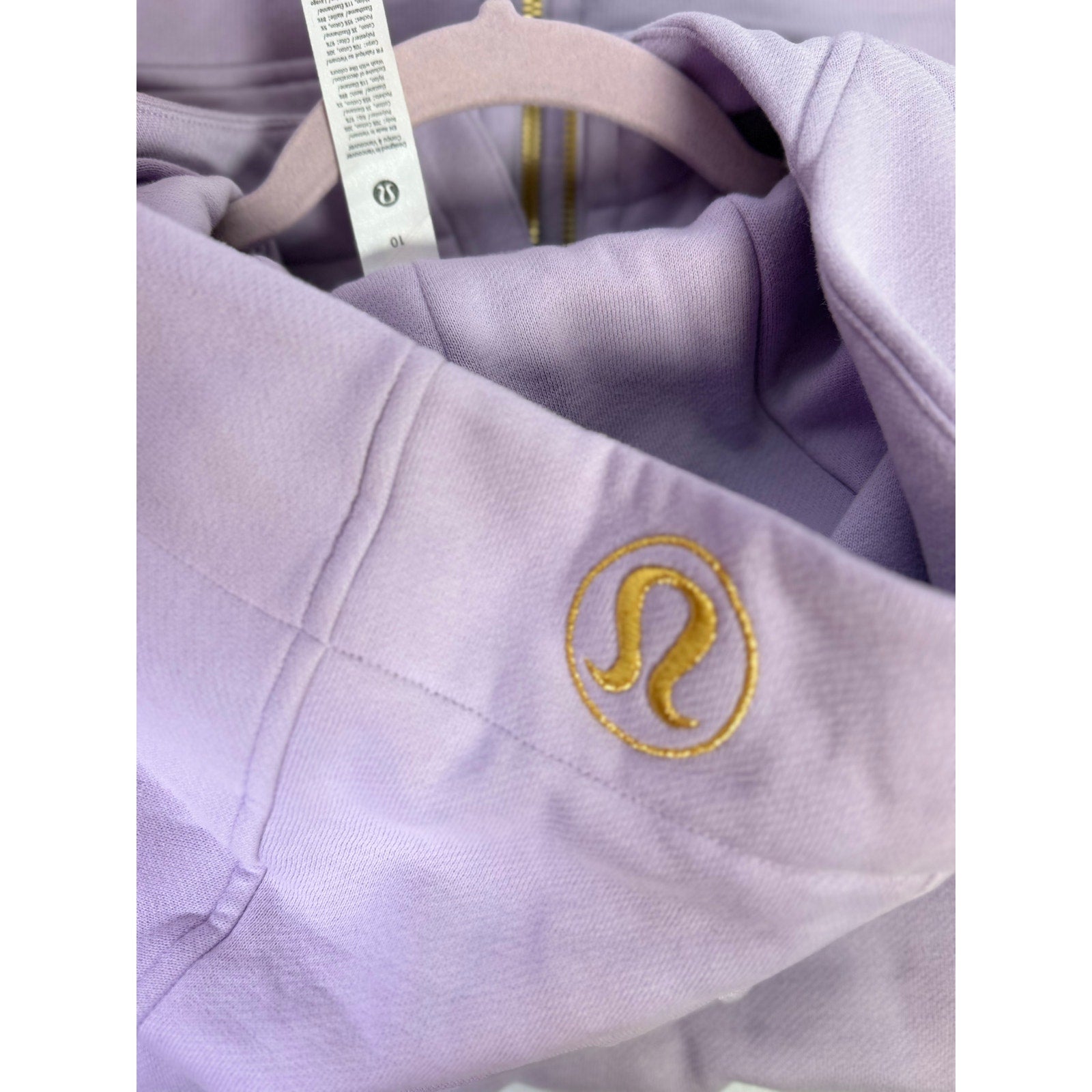 Lululemon Scuba Full Zip Hoodie Women's Size 10 Lilac Gold NWT