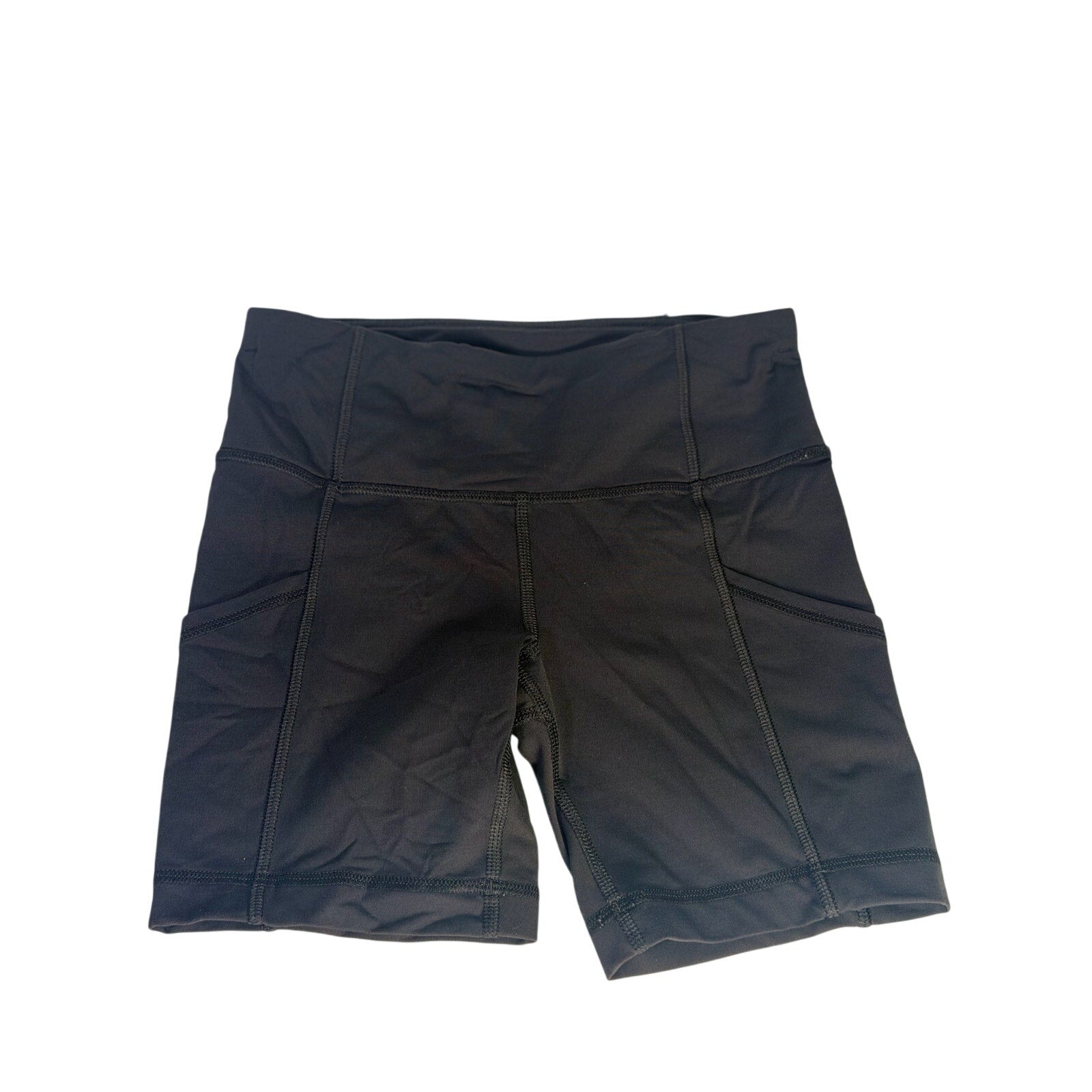 Lululemon Women’s High-Rise Biker Shorts Black Pockets Size 2