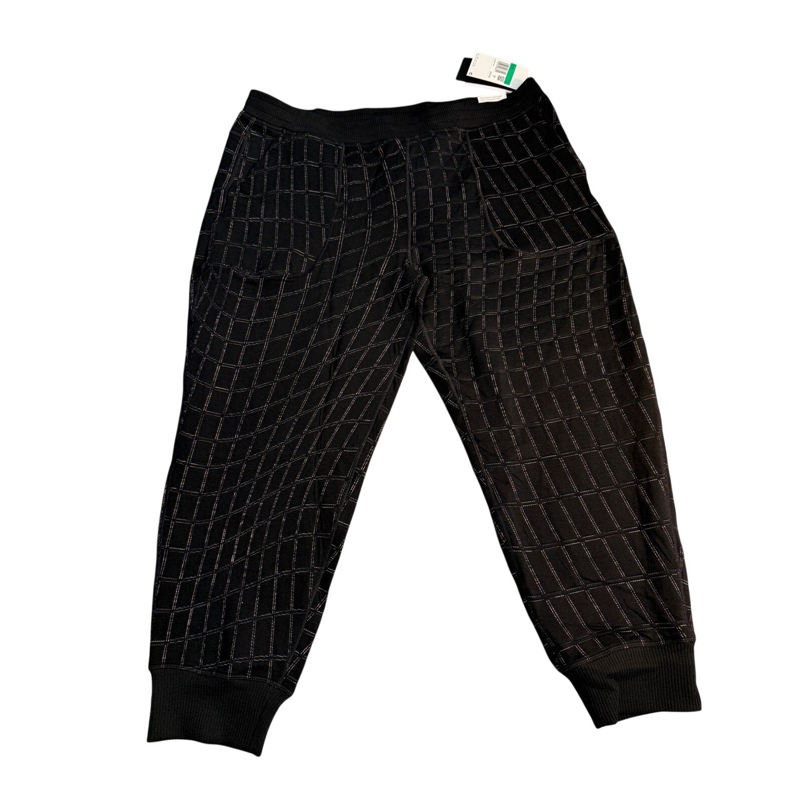 Nike Yoga Luxe Dri-FIT Grid Jogger Pants Black Women’s XL NWT