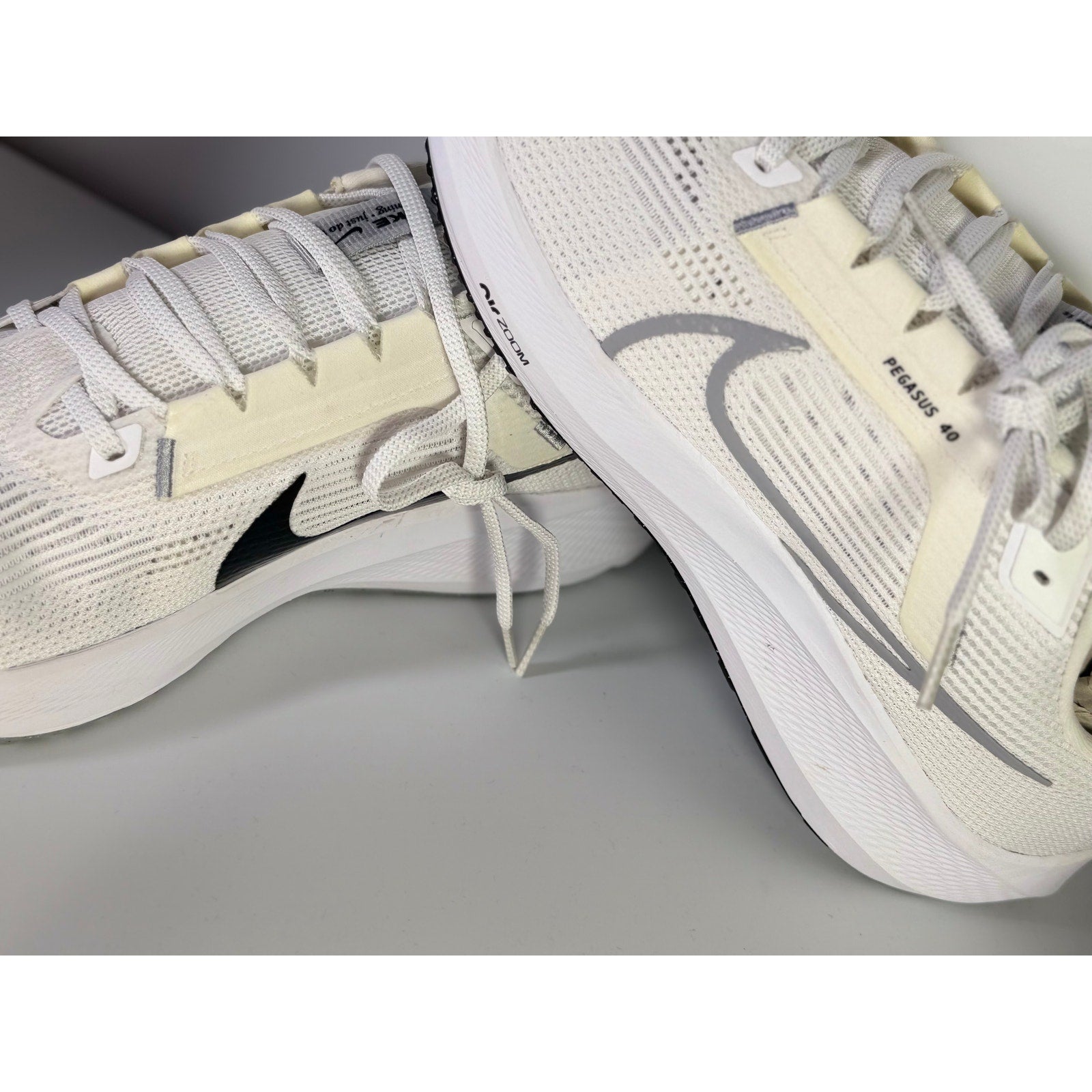 Nike Air Zoom Pegasus 40 White Running Shoes Women's US 16 DV3853-102