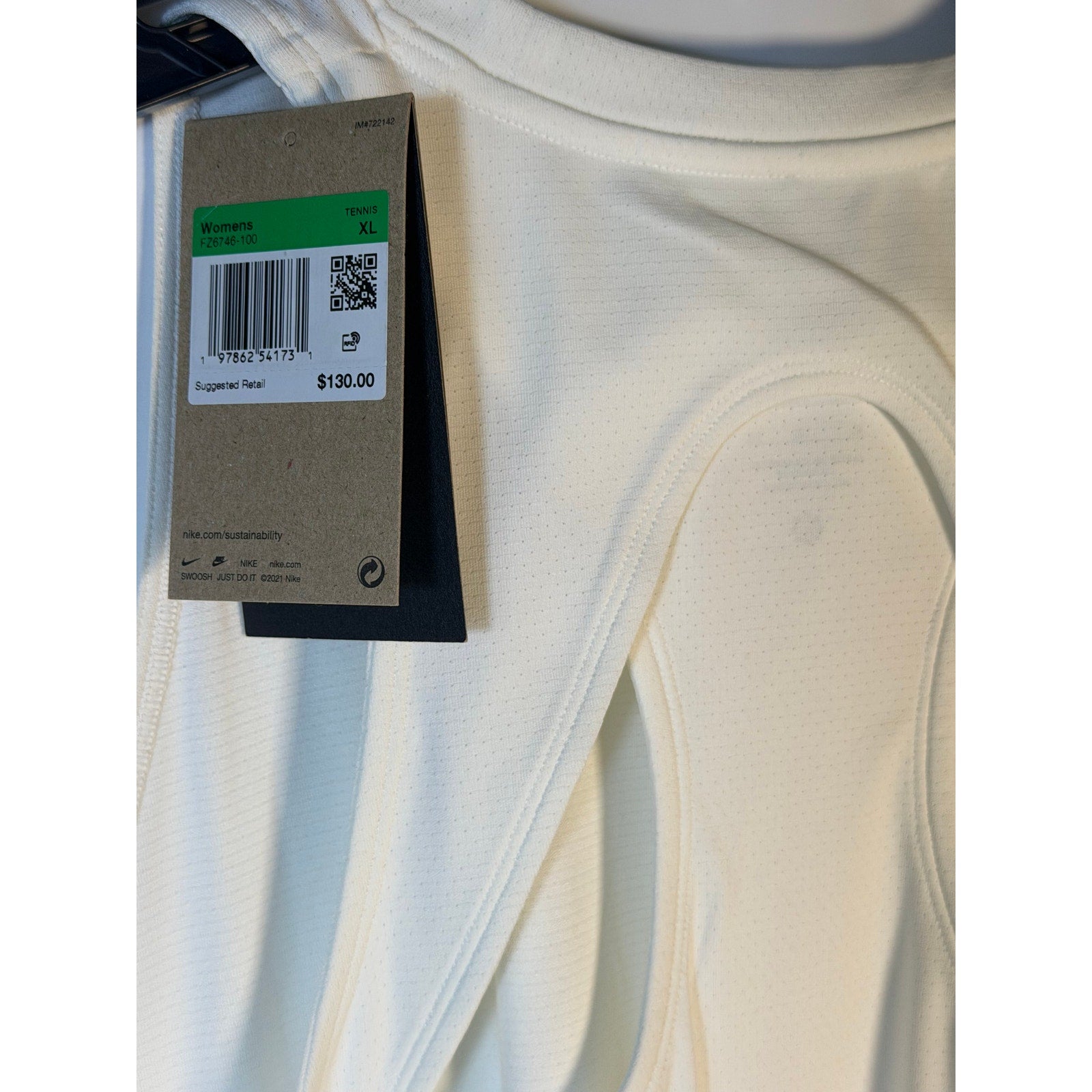 NikeCourt Dri-FIT Tennis Dress White Women's XL Sleeveless NWT