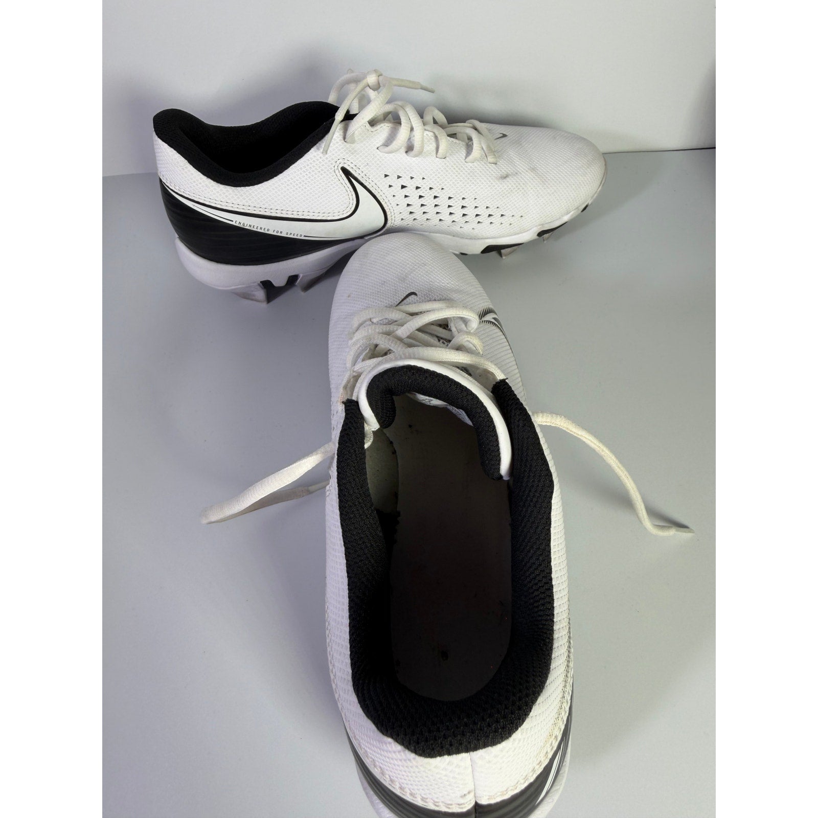 Nike Vapor Football Cleats White Black Men's Size 8.5 US CD0074-100
