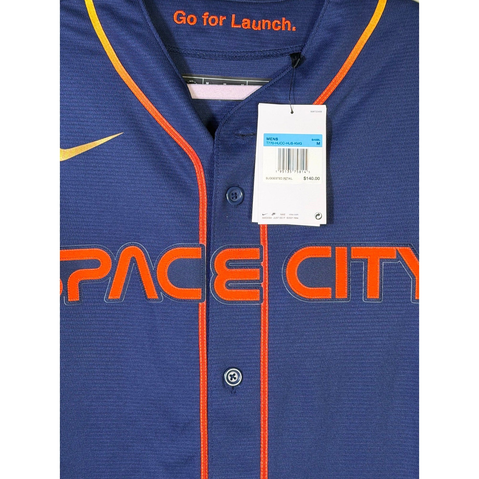 Nike Houston Astros Space City Connect MLB Jersey Navy Men’s Size M NWT