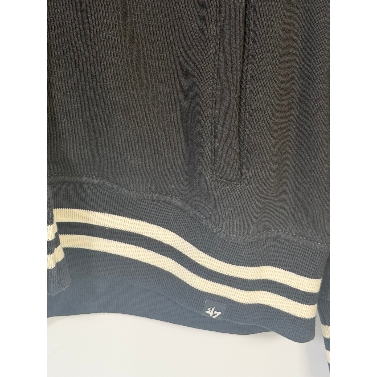 Stoney Clover Kansas City Chiefs women's varsity jacket in black, large size, with team logo and varsity style details.