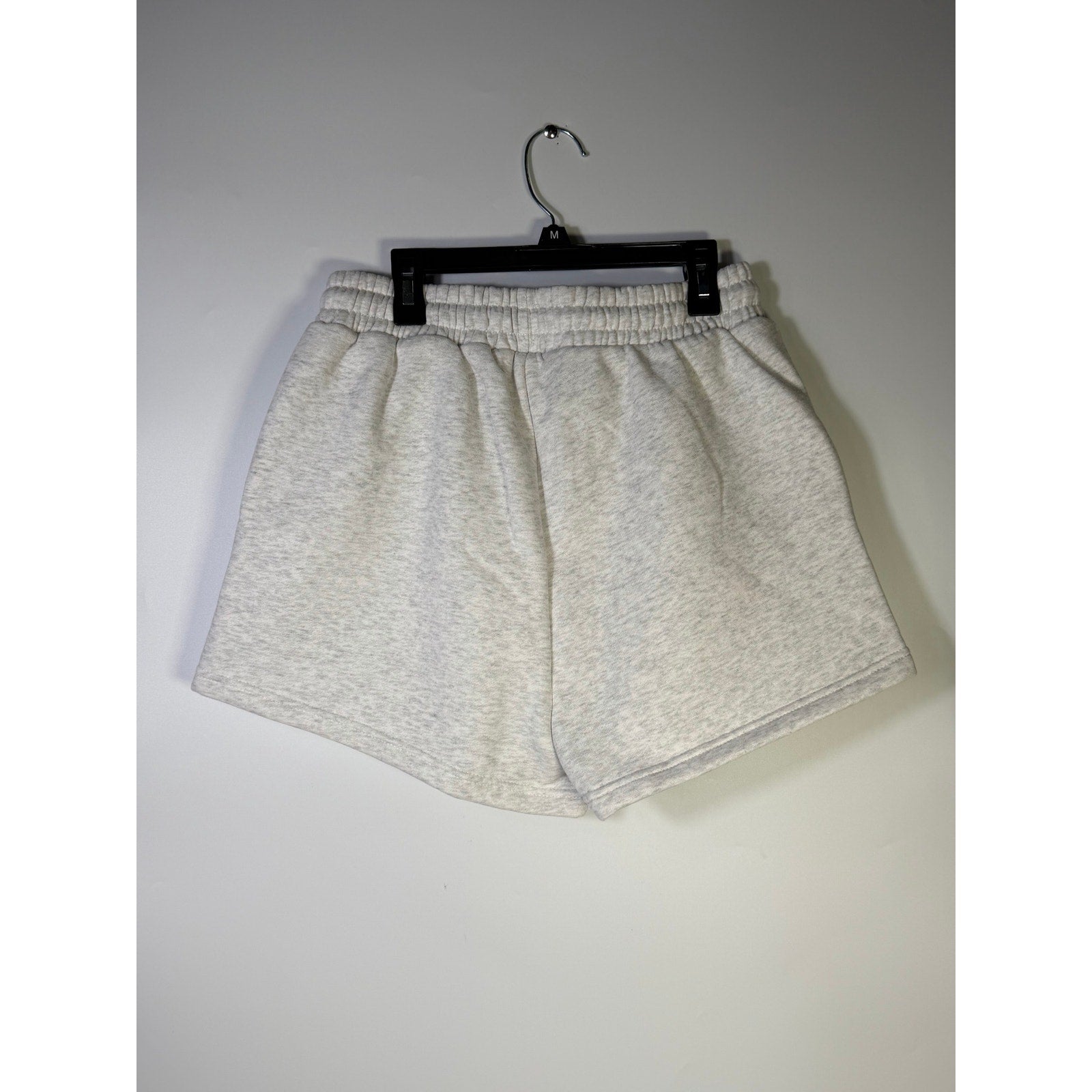 WILO The Label Women’s Fleece Jog Shorts White Marle Size M NWT