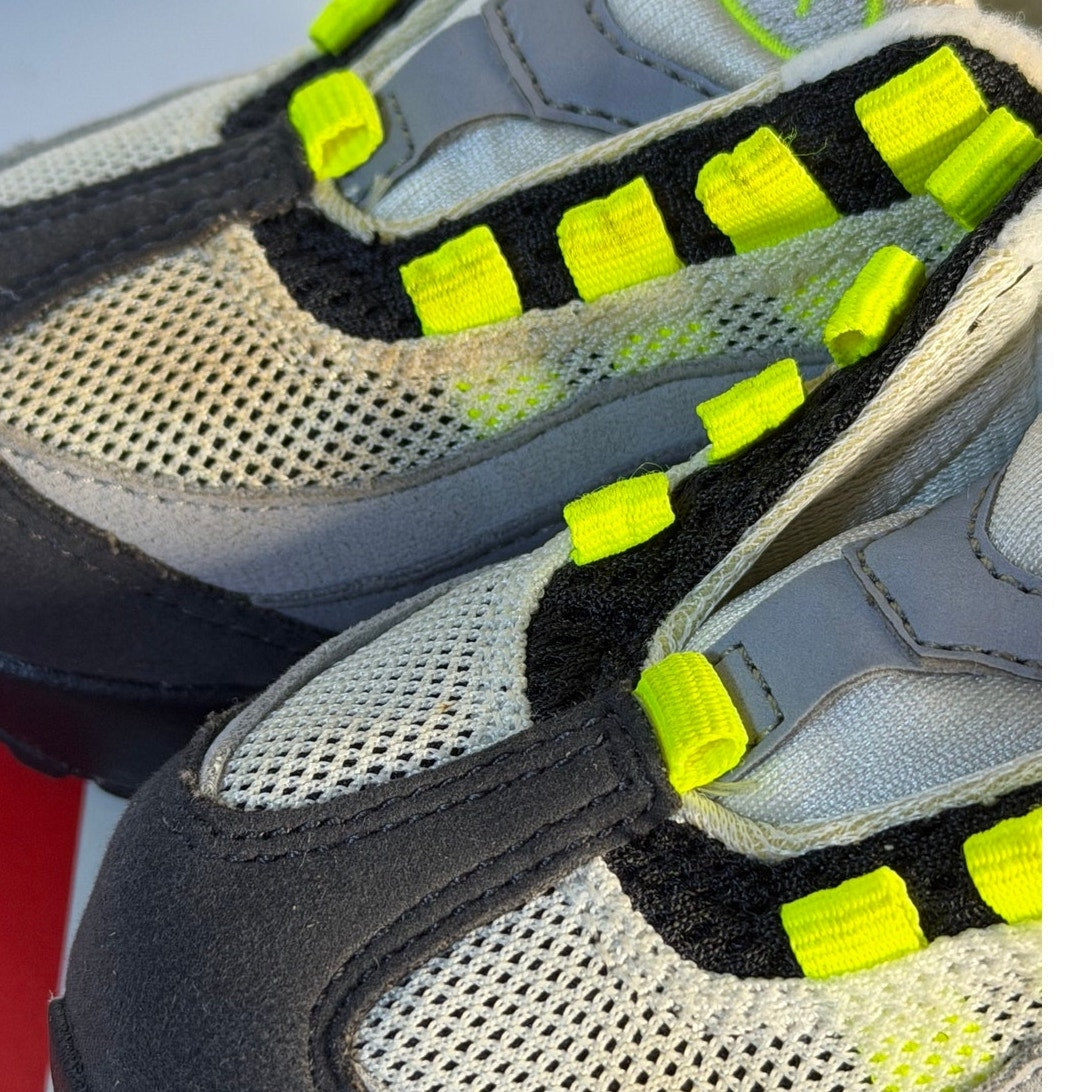 Nike Air Max 95 Toddler Sneakers Gray Volt Black Running Shoes Kids