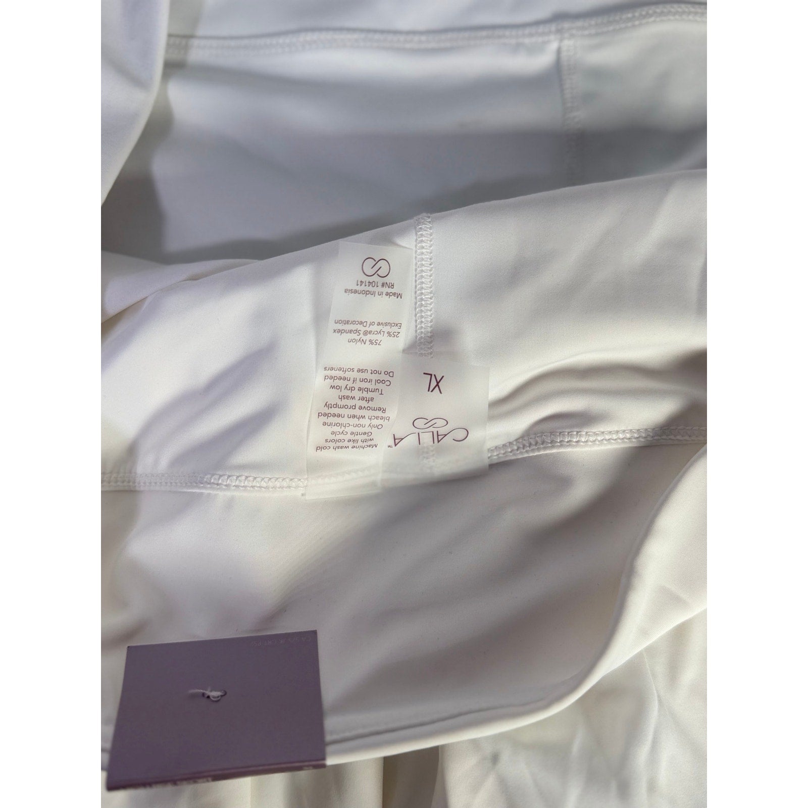 CALIA Women’s Court Collection High-Rise Skort 14” White Size XL