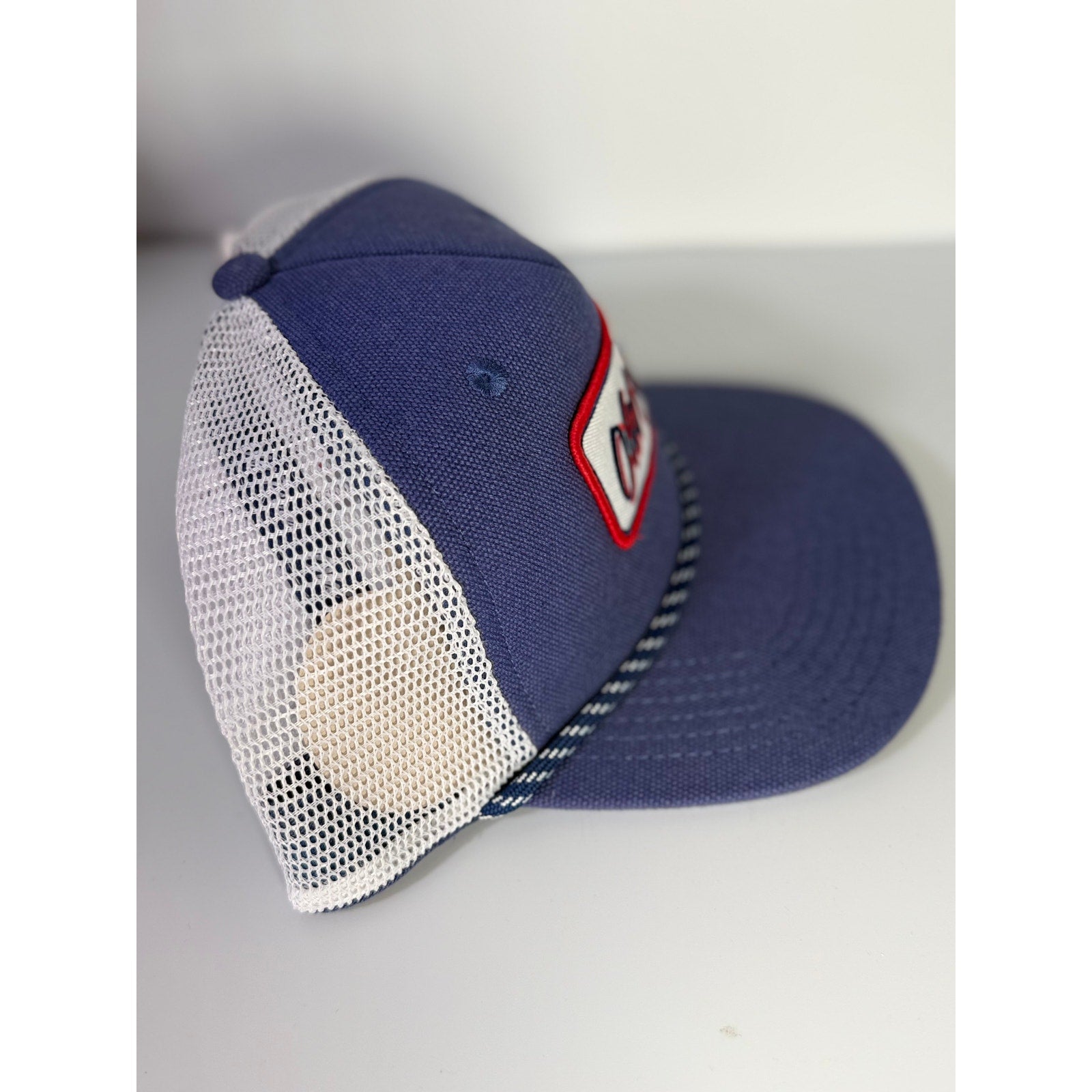 Old Row Trucker Hat Navy White Rope Snapback Mesh Cap Adult One Size NWT