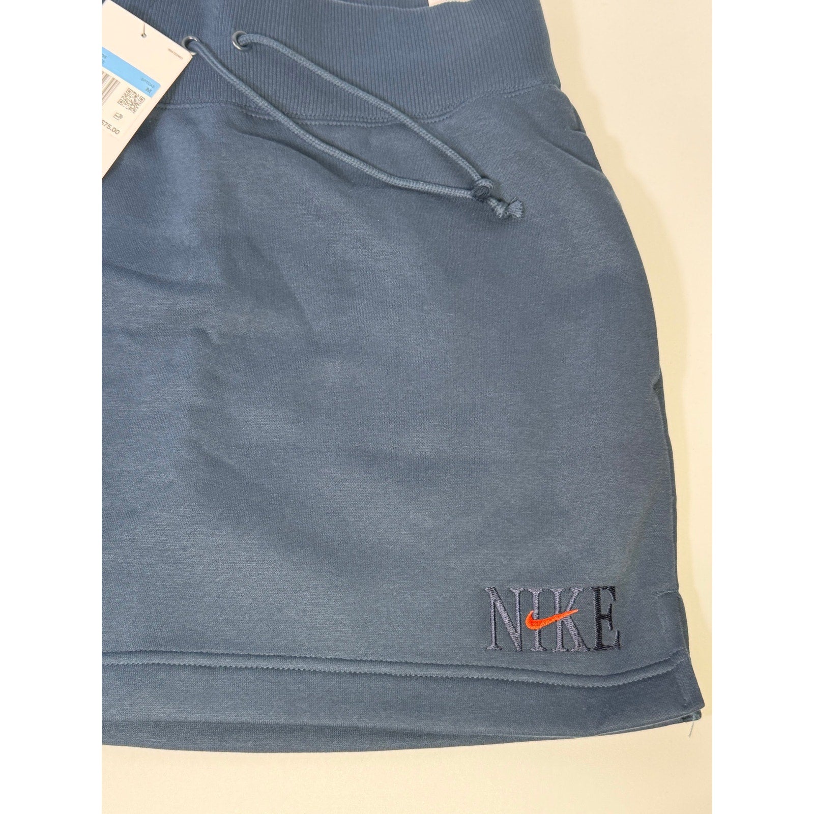 Nike Women’s Fleece Drawstring Mini Skirt Navy Blue Size M NWT