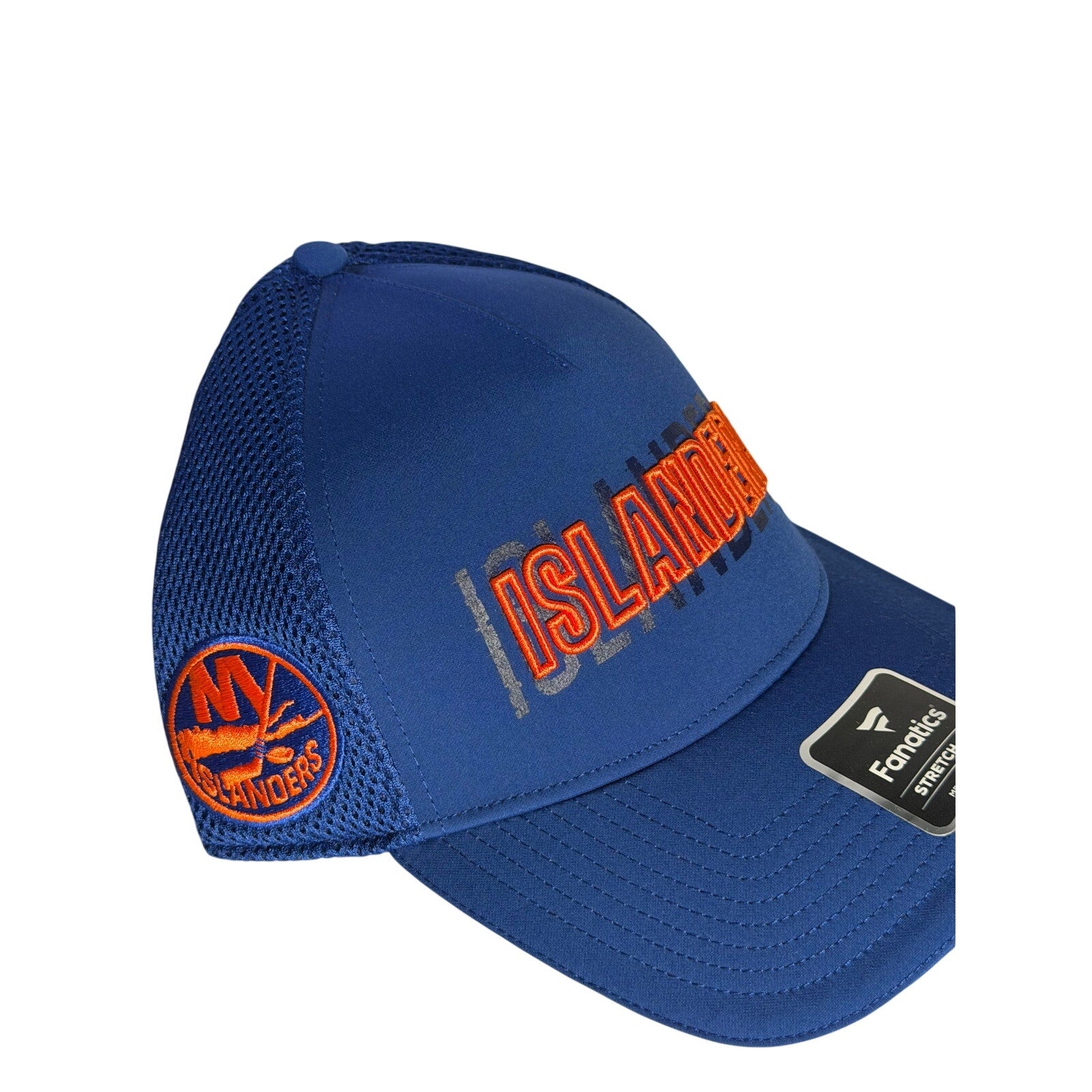 Fanatics New York Islanders NHL Stretch Fit Mesh Hat Blue Medium/Large NWT